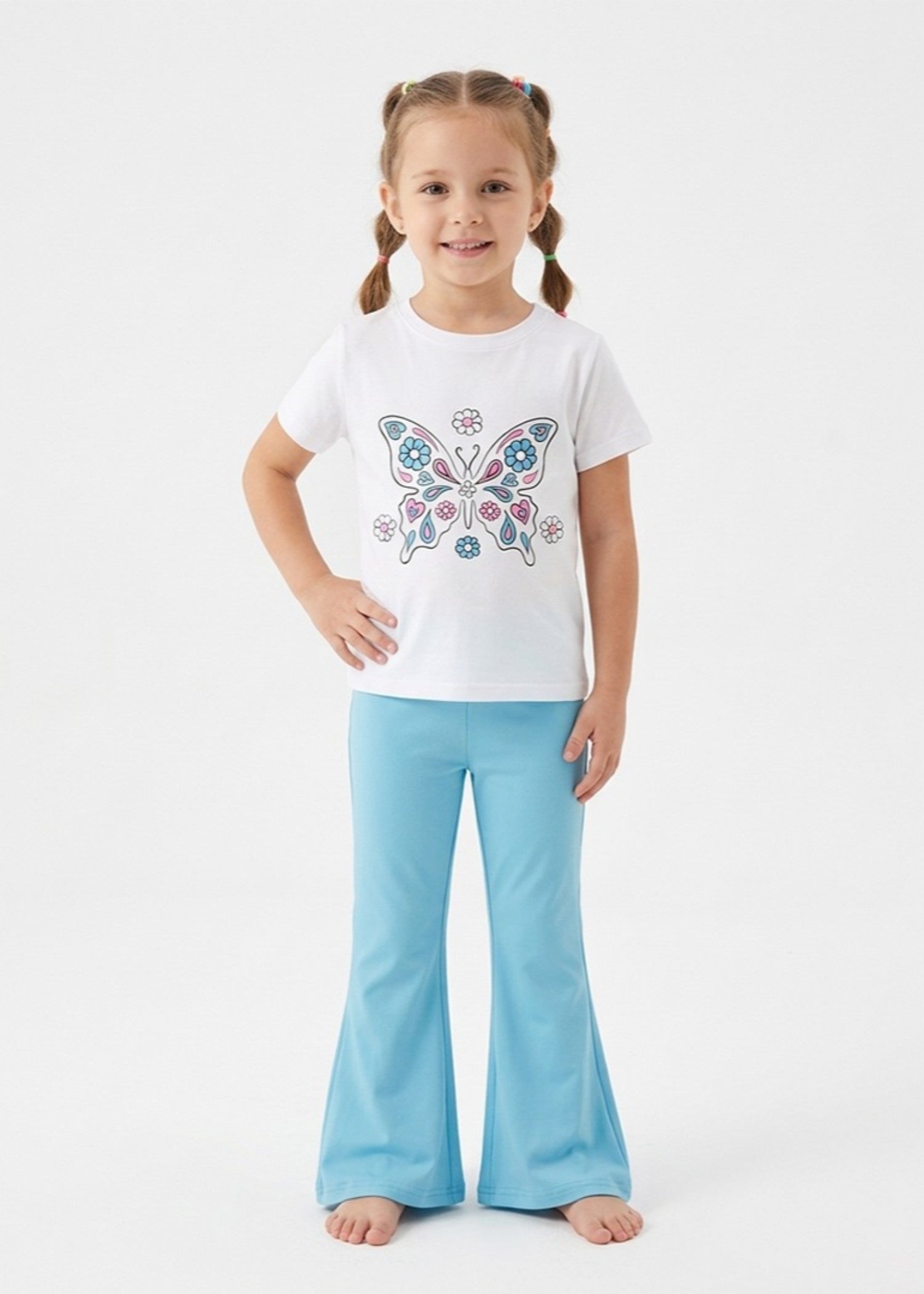 Co Ord Sets in White, sky blue