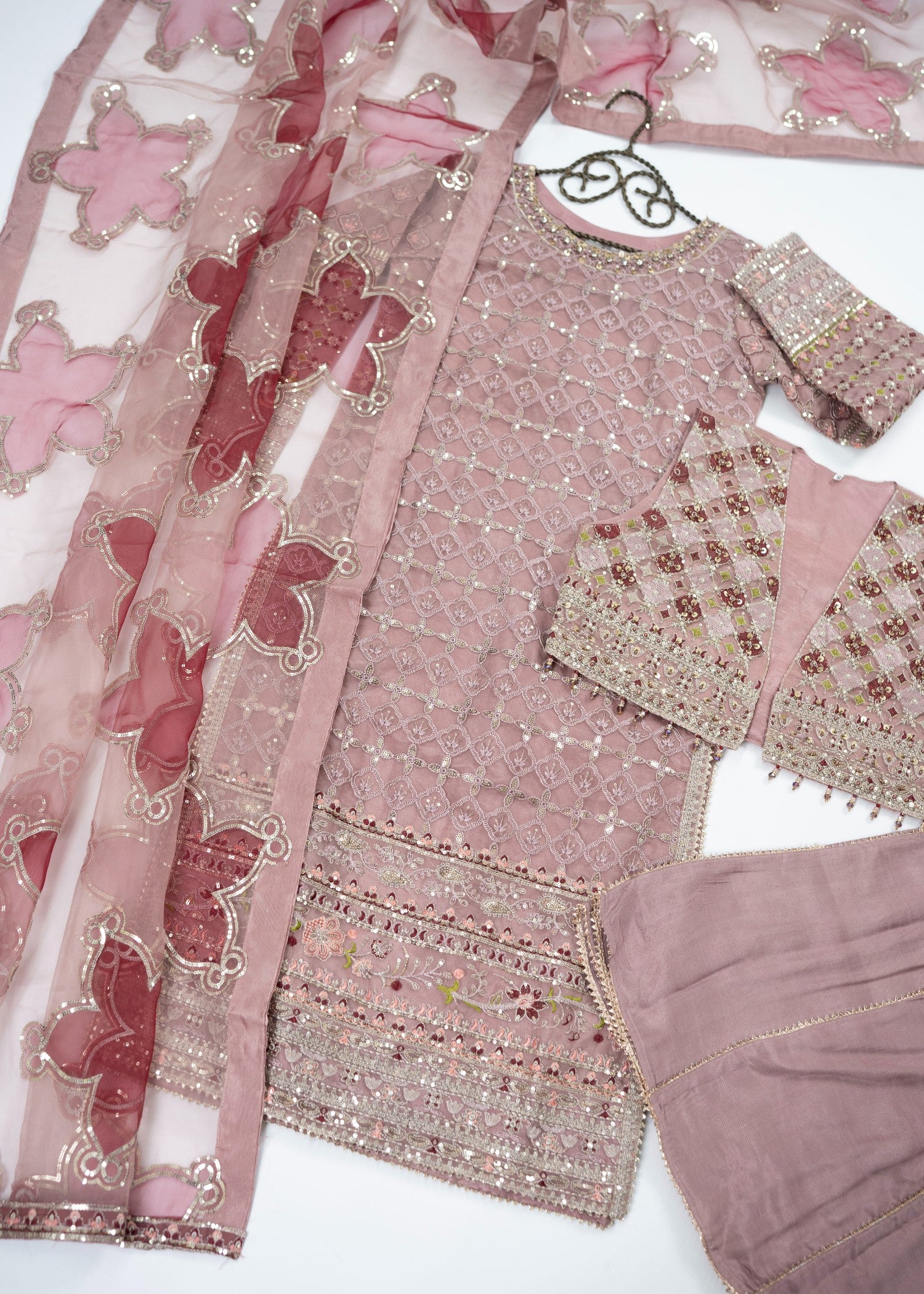 organza Jacket in Mauve pink