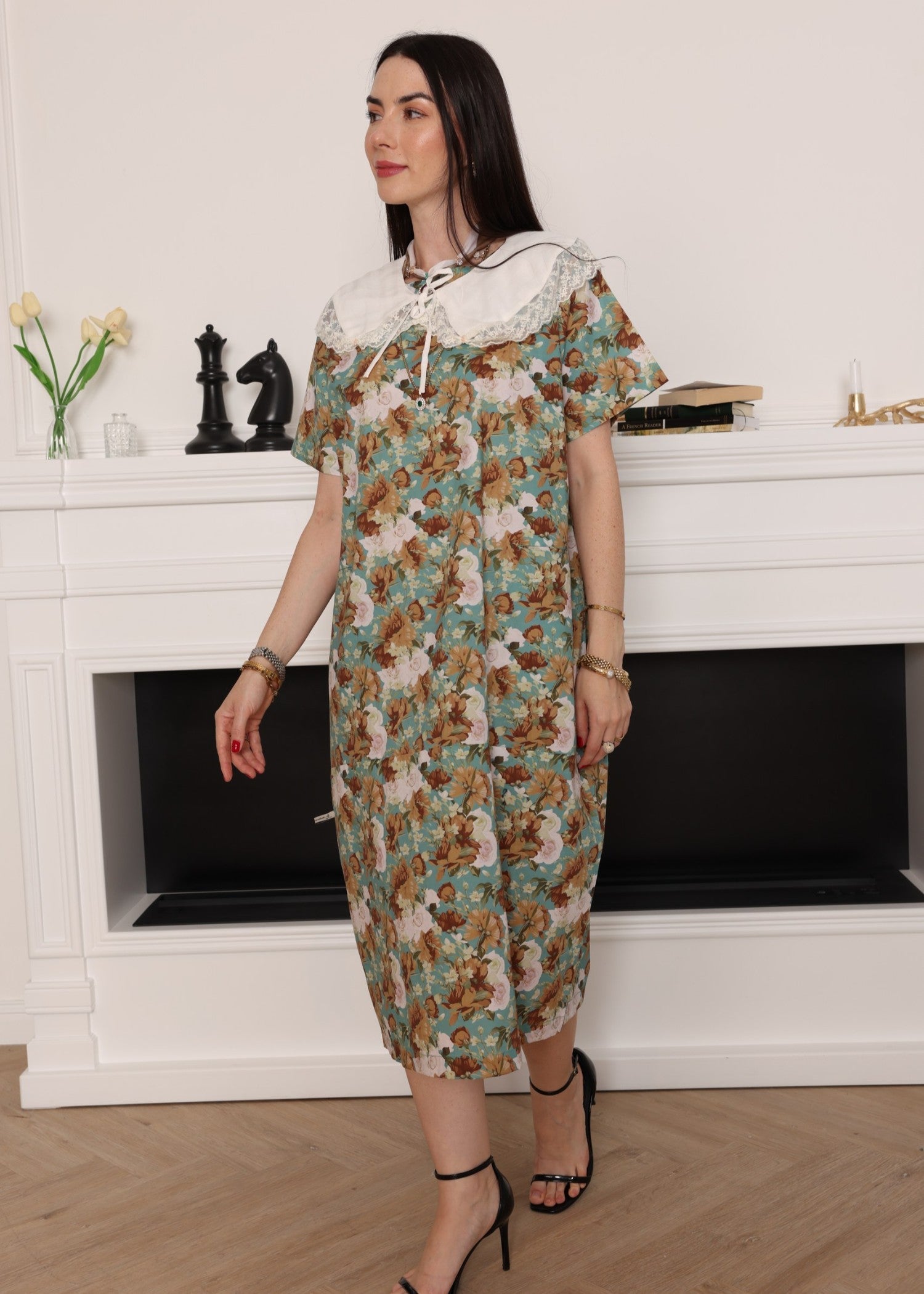 cotton Dress in Pastel green