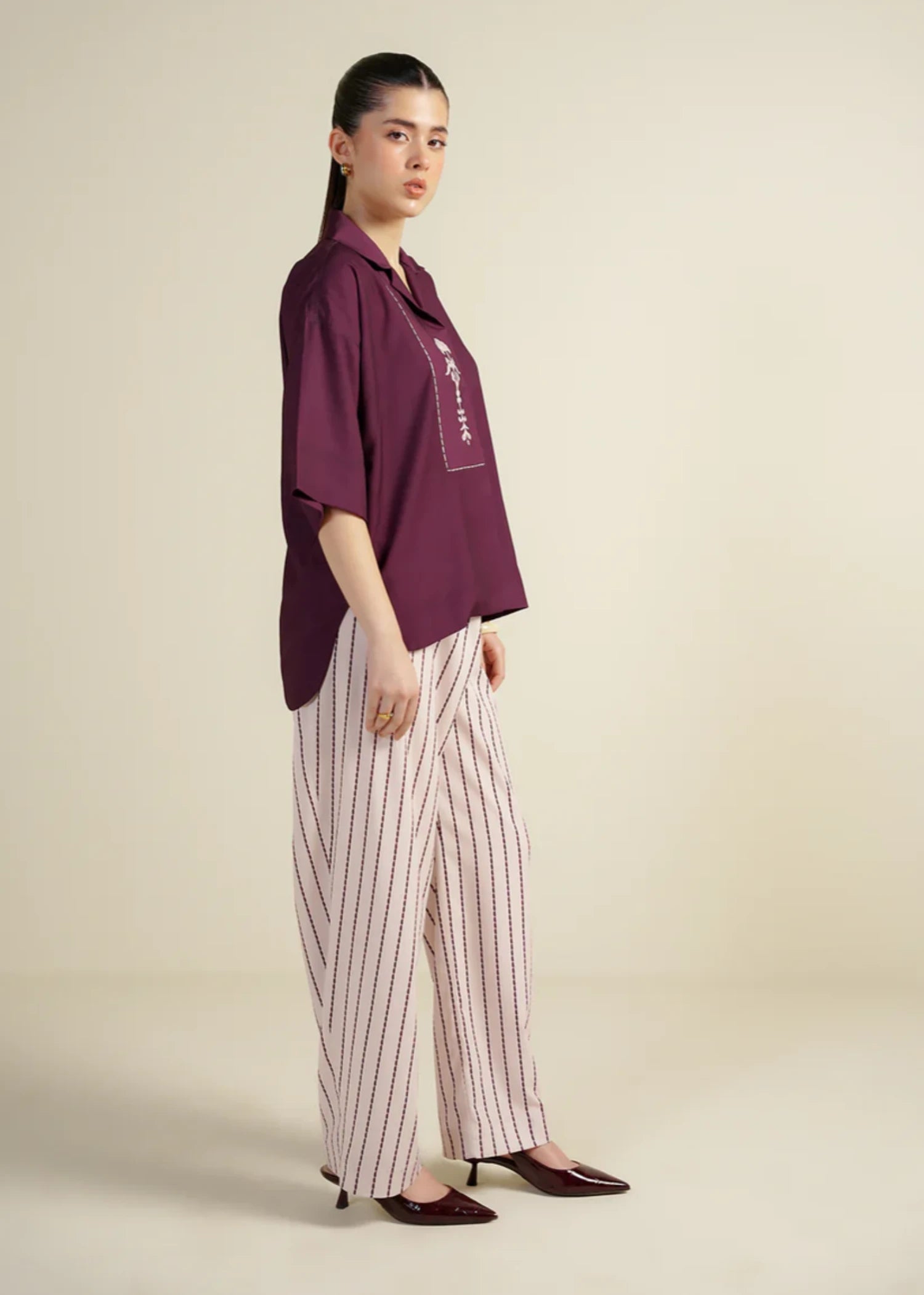 crepe Top in Royal lilac