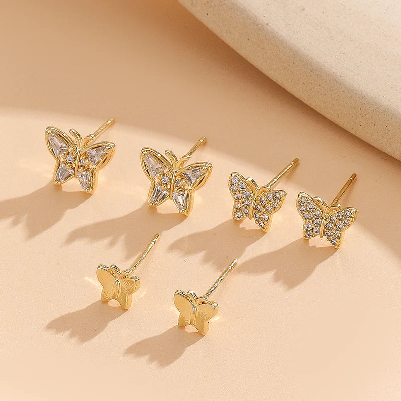 Studs in Gold, white Color by - Trendy Women Studs MYG8525