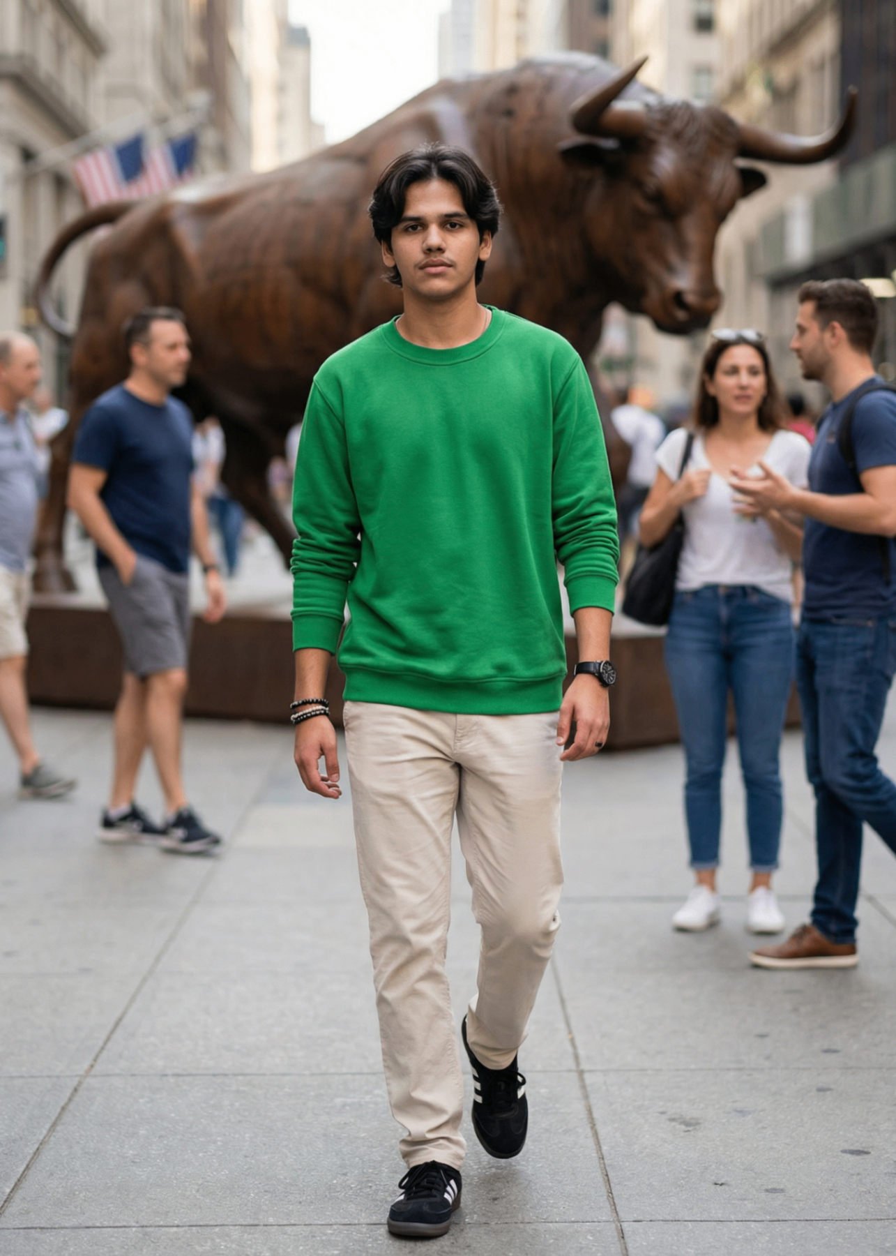 terry Sweatshirt in Green