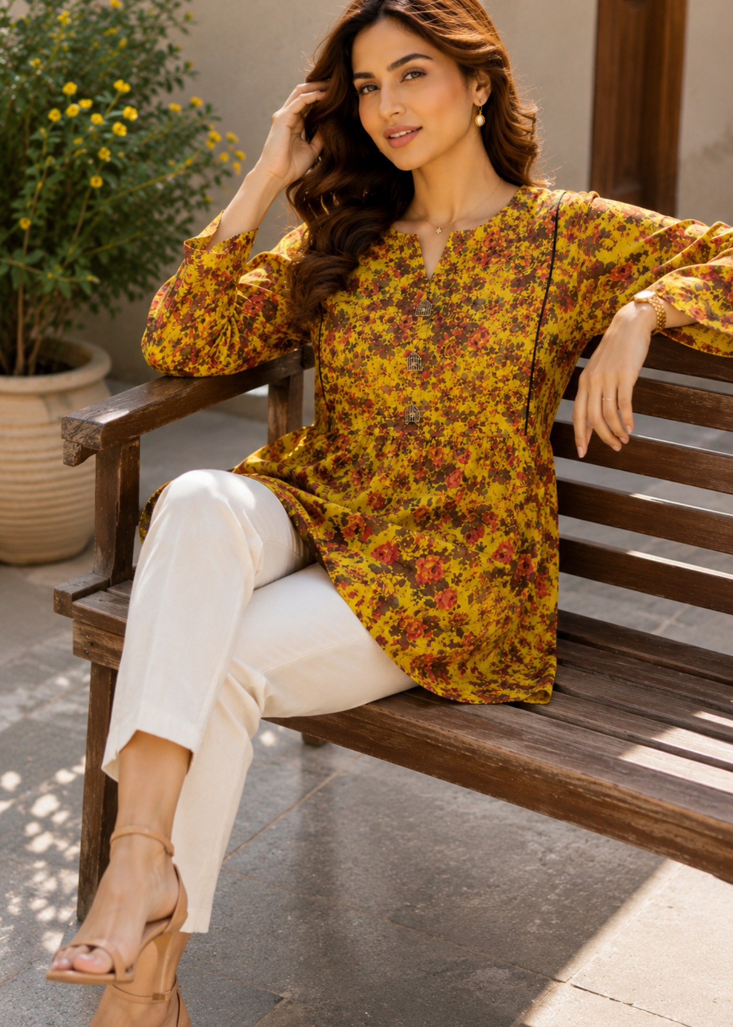 lawn Tunic in Mellow yellow