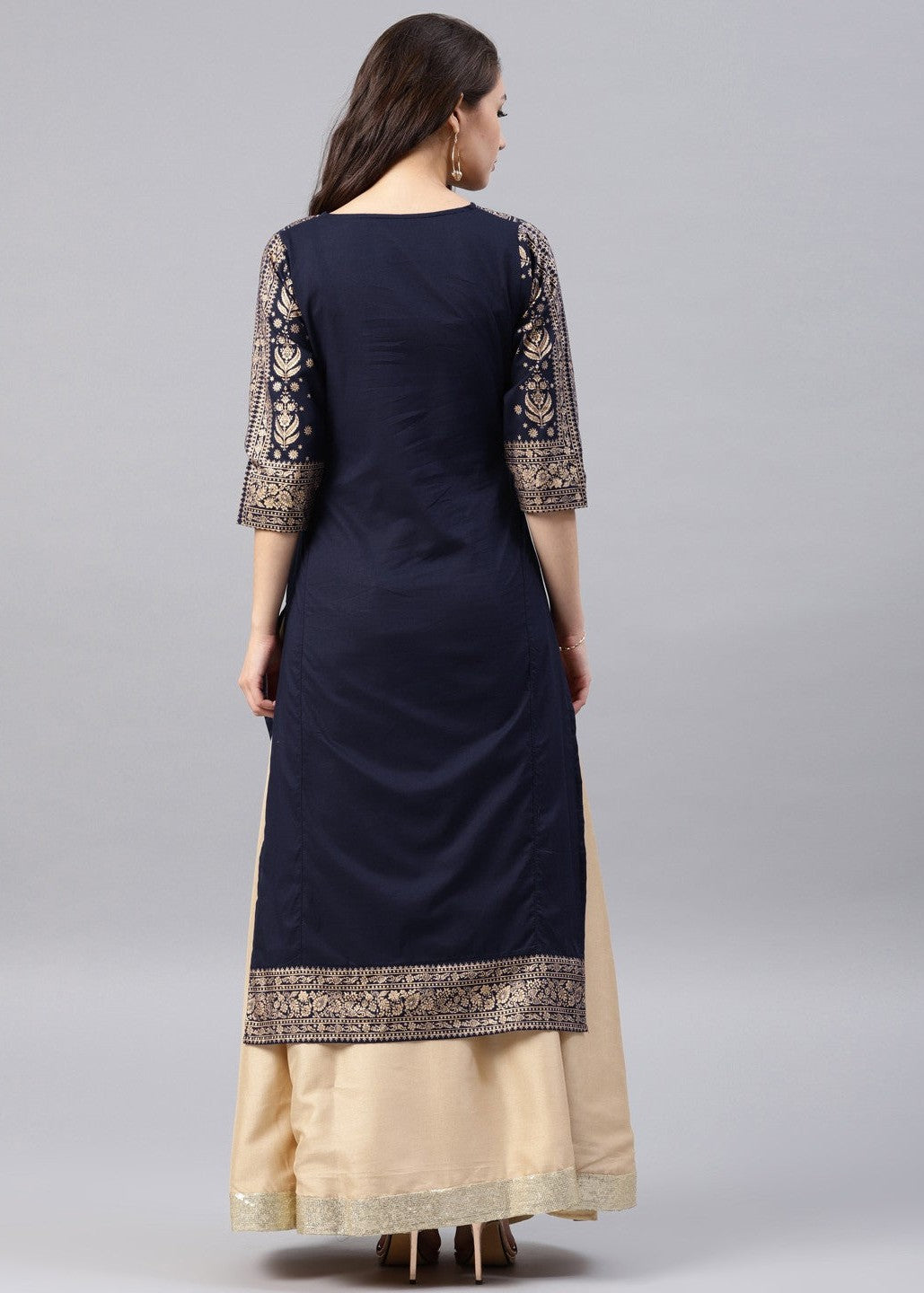 linen Kurti in Blue