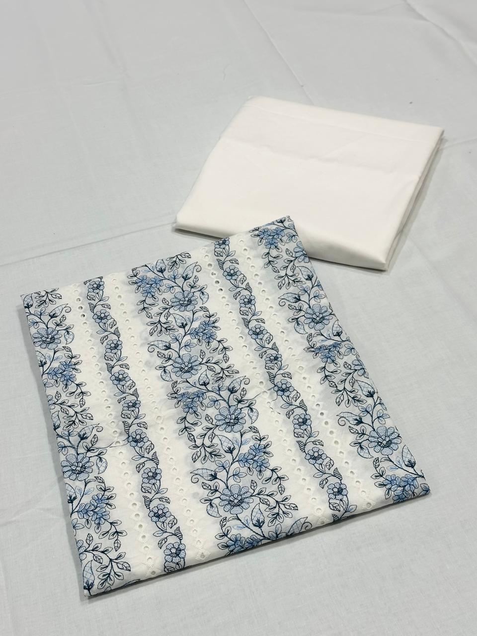 lawn Unstitched in White