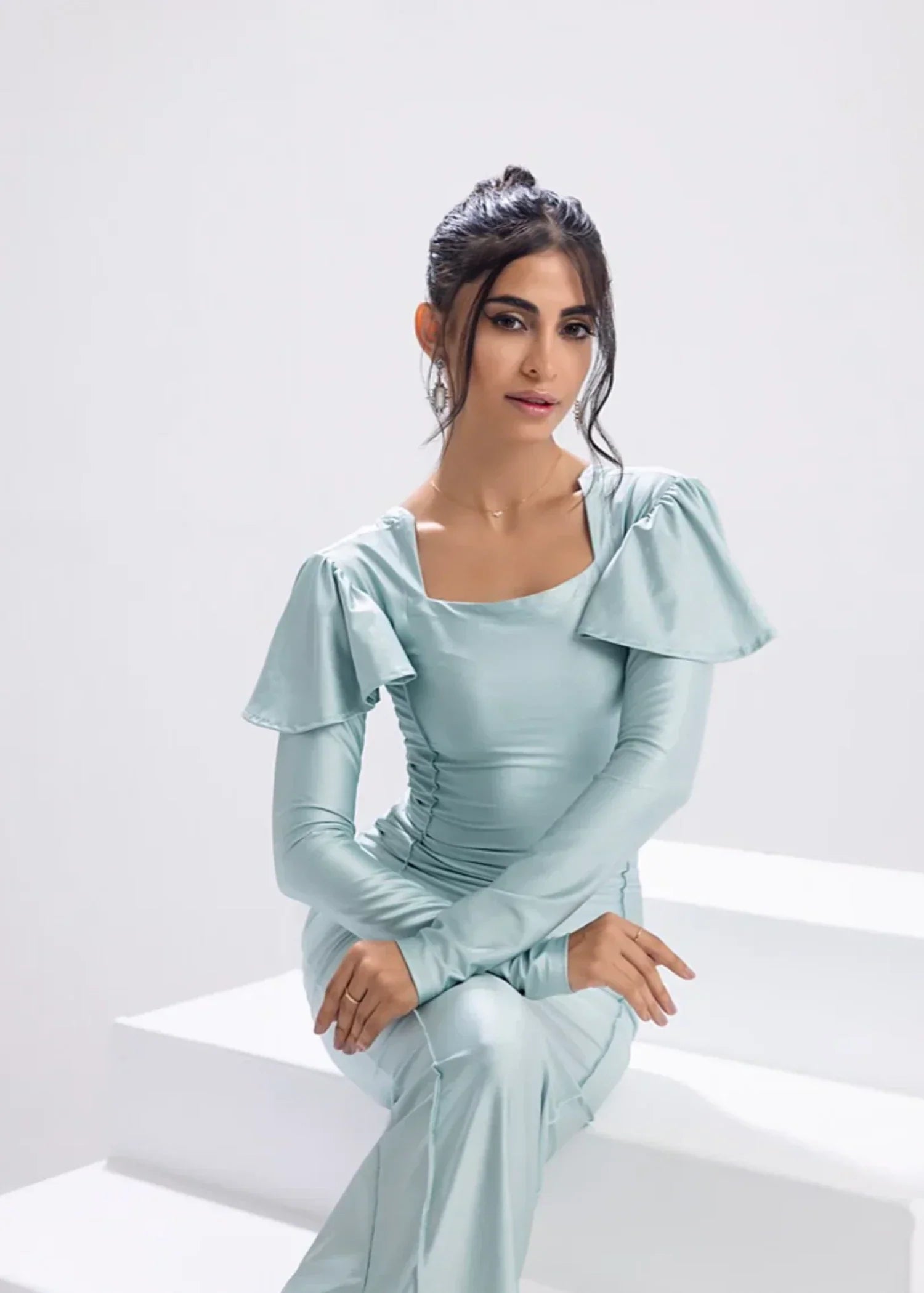 spandex Dress in Moss green