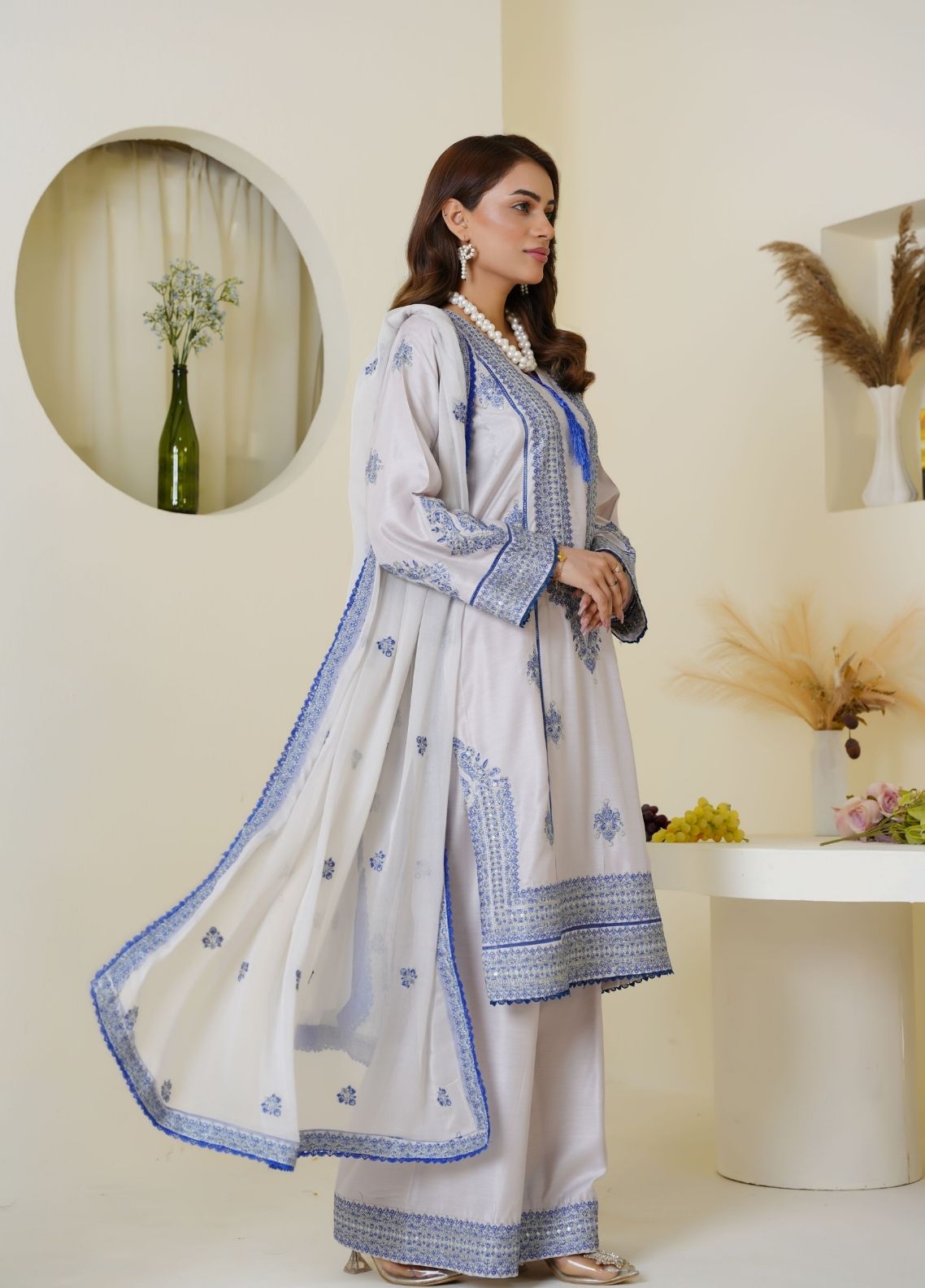 viscose Kurta Set in Frost
