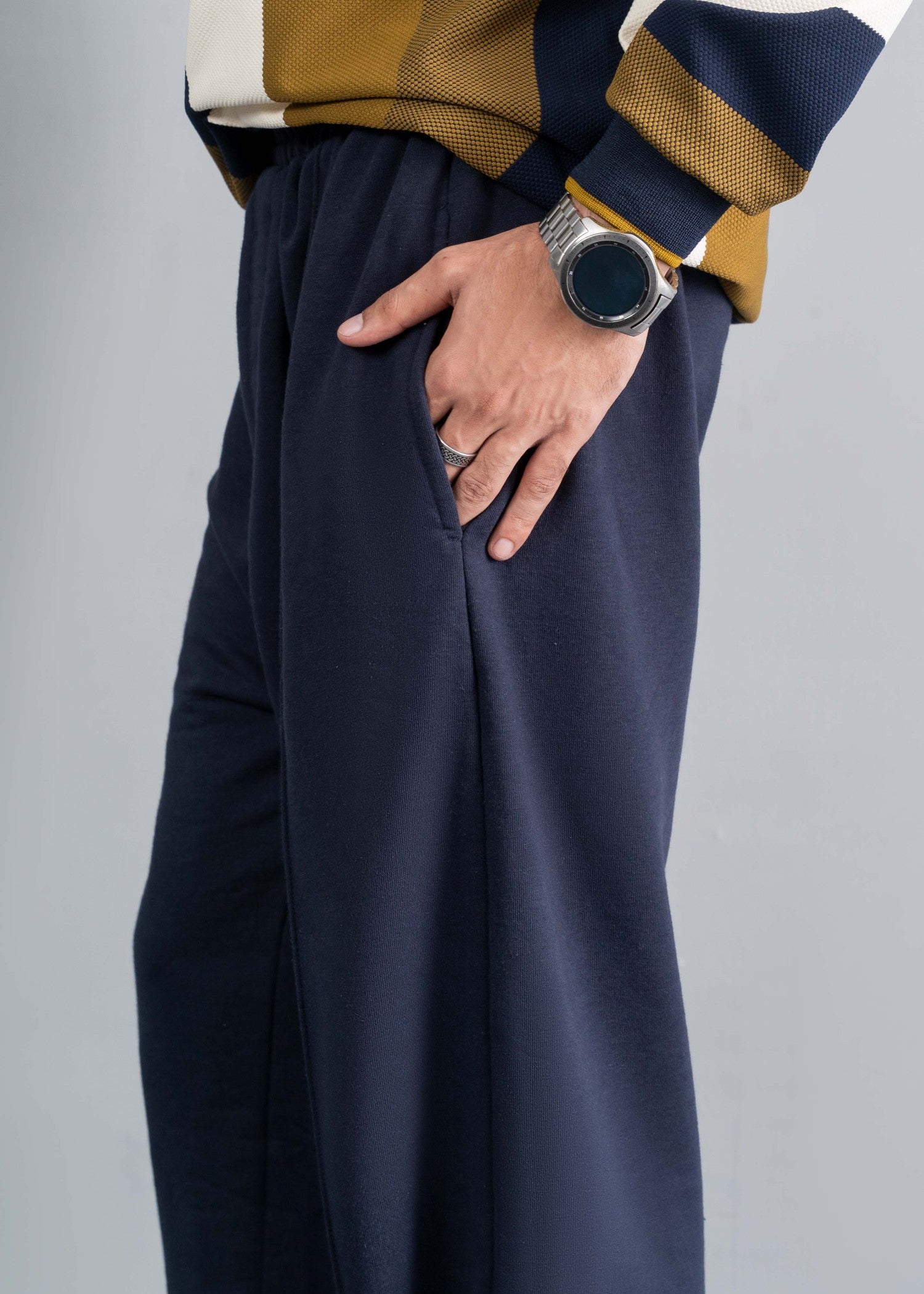 terry Trousers in Navy blue by Ecowears.Pk