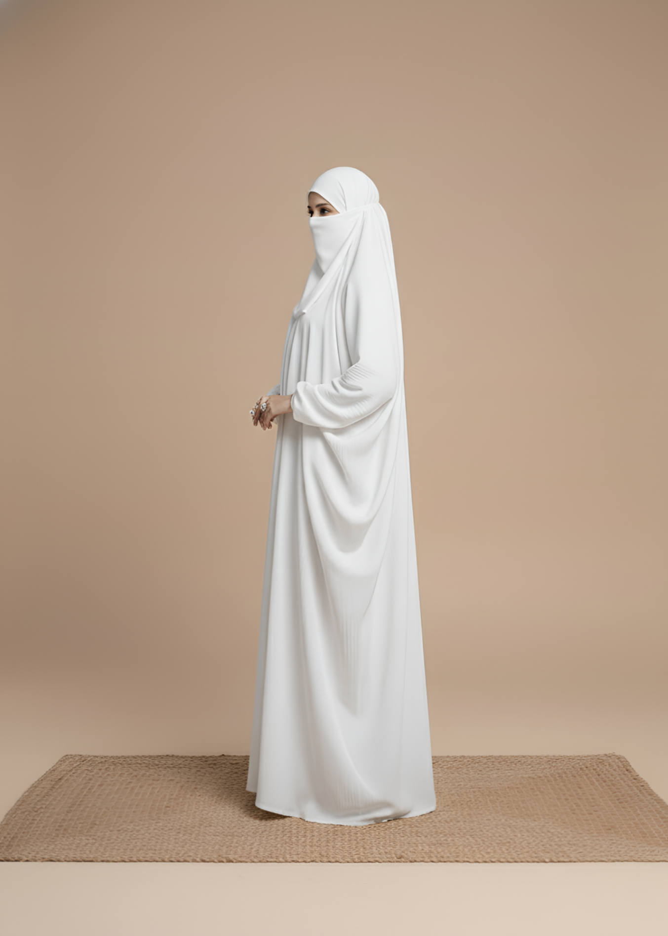 georgette Jilbab in White