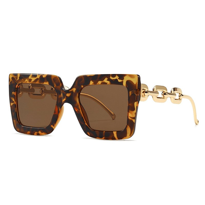 New European and American Fashion Retro Square Large Frame Sunglasses