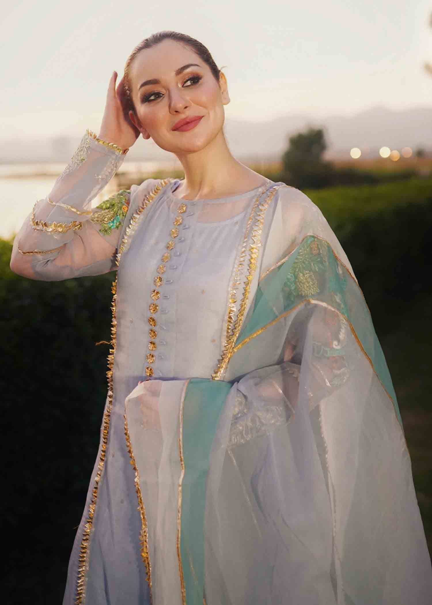 organza Sharara in Light blue