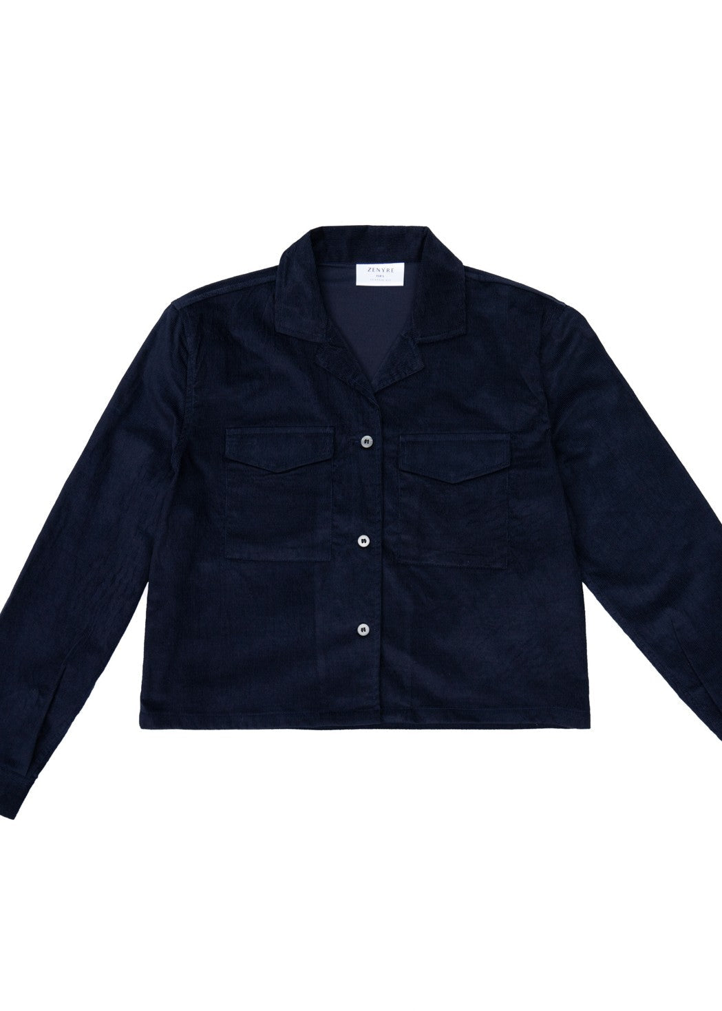 corduroy Top in Navy blue