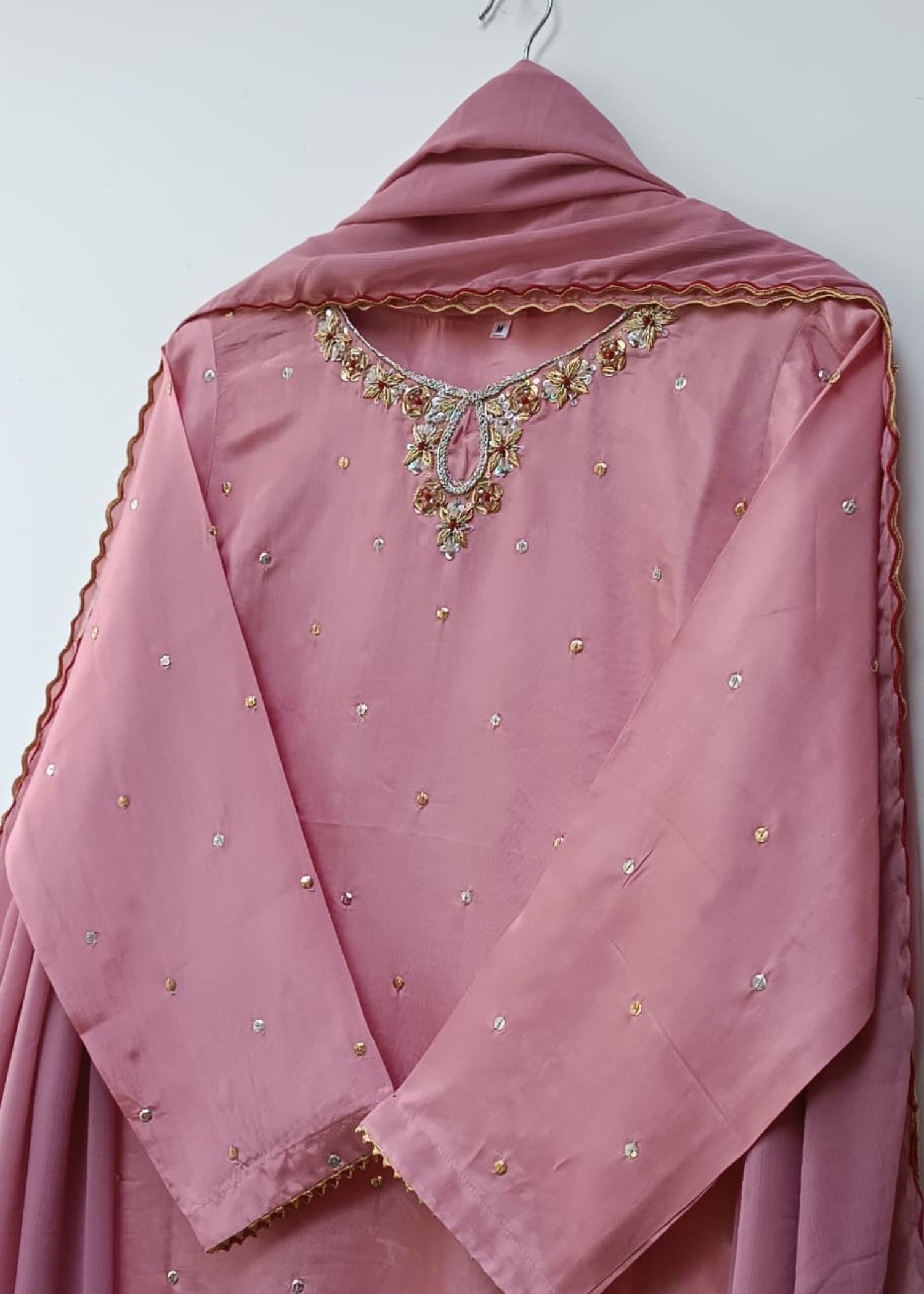 tussar silk Kurta Set in Pink