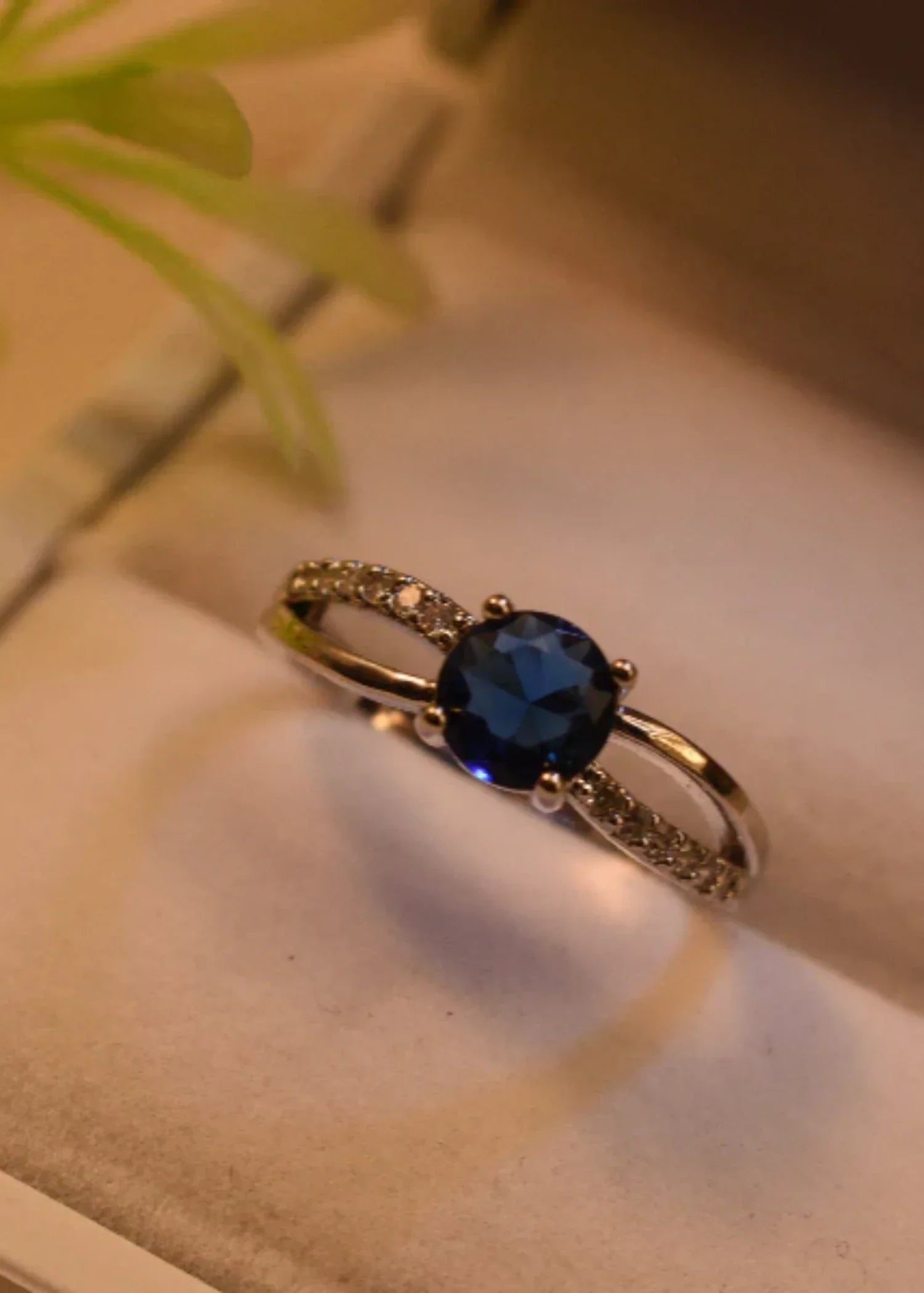 Ring in Blue Color by - Trendy Women Ring AWI8330