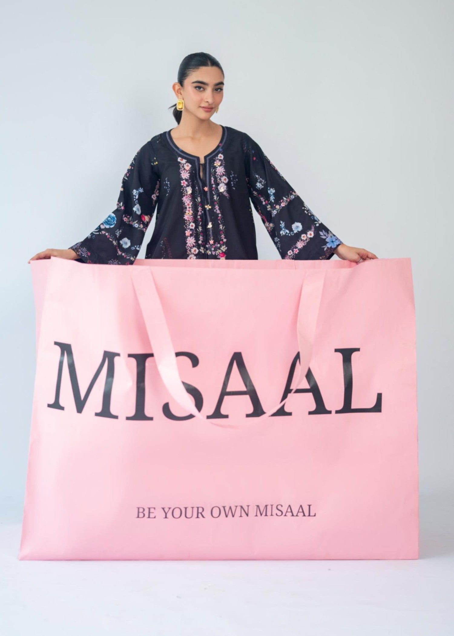 cotton silk Kurta Set in Black