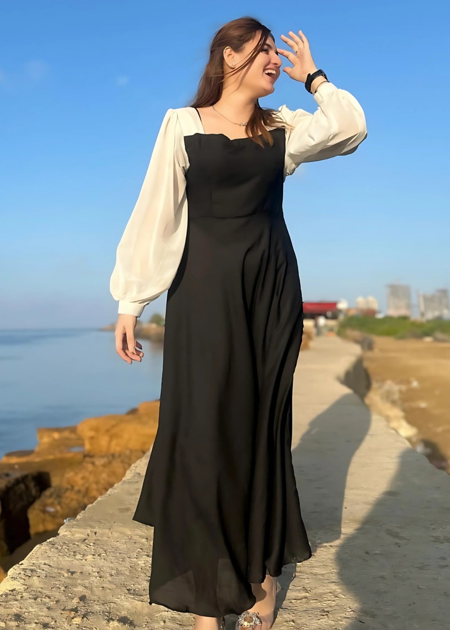 grip Dress in Black