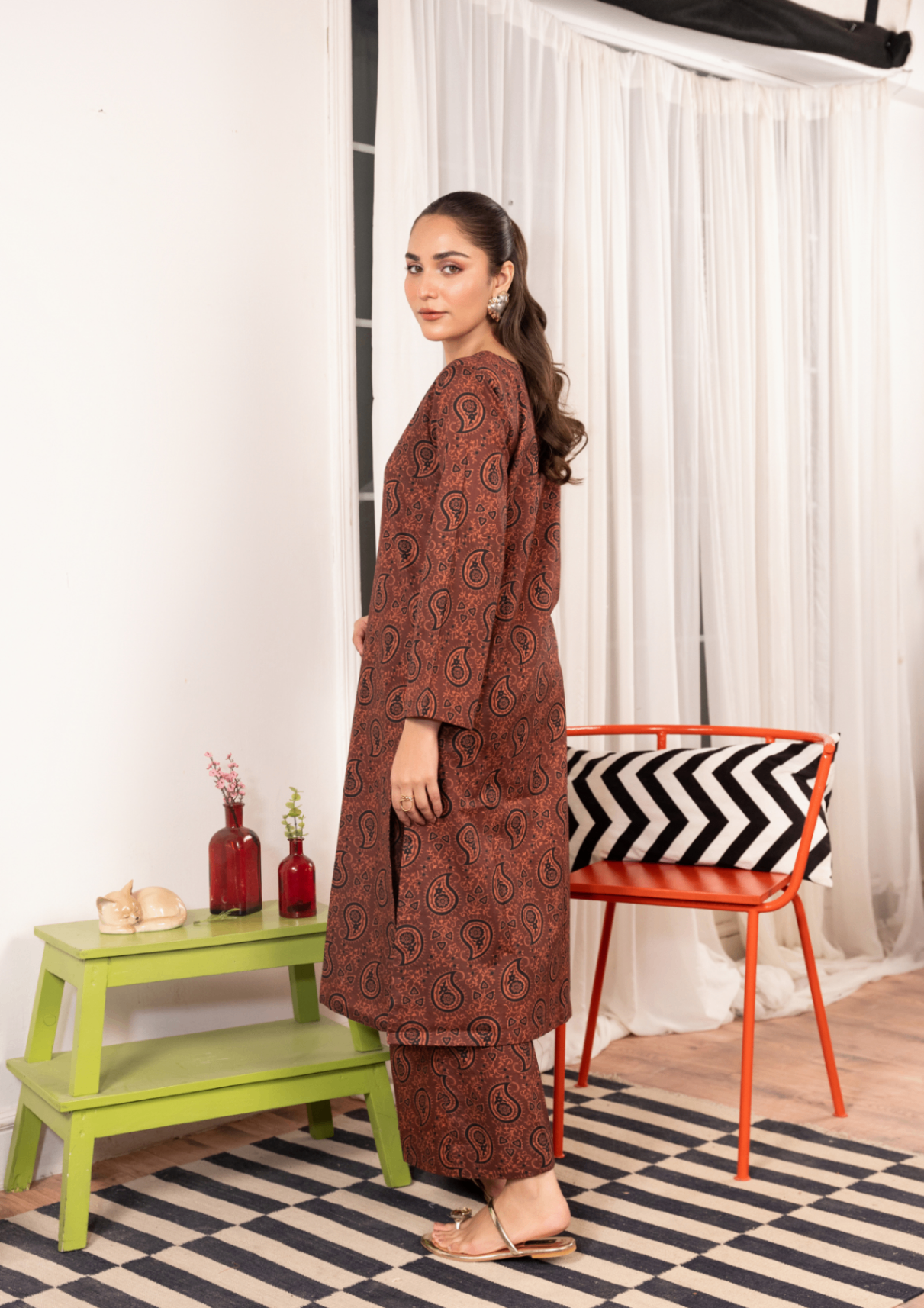 lawn Co Ord Sets in Brown