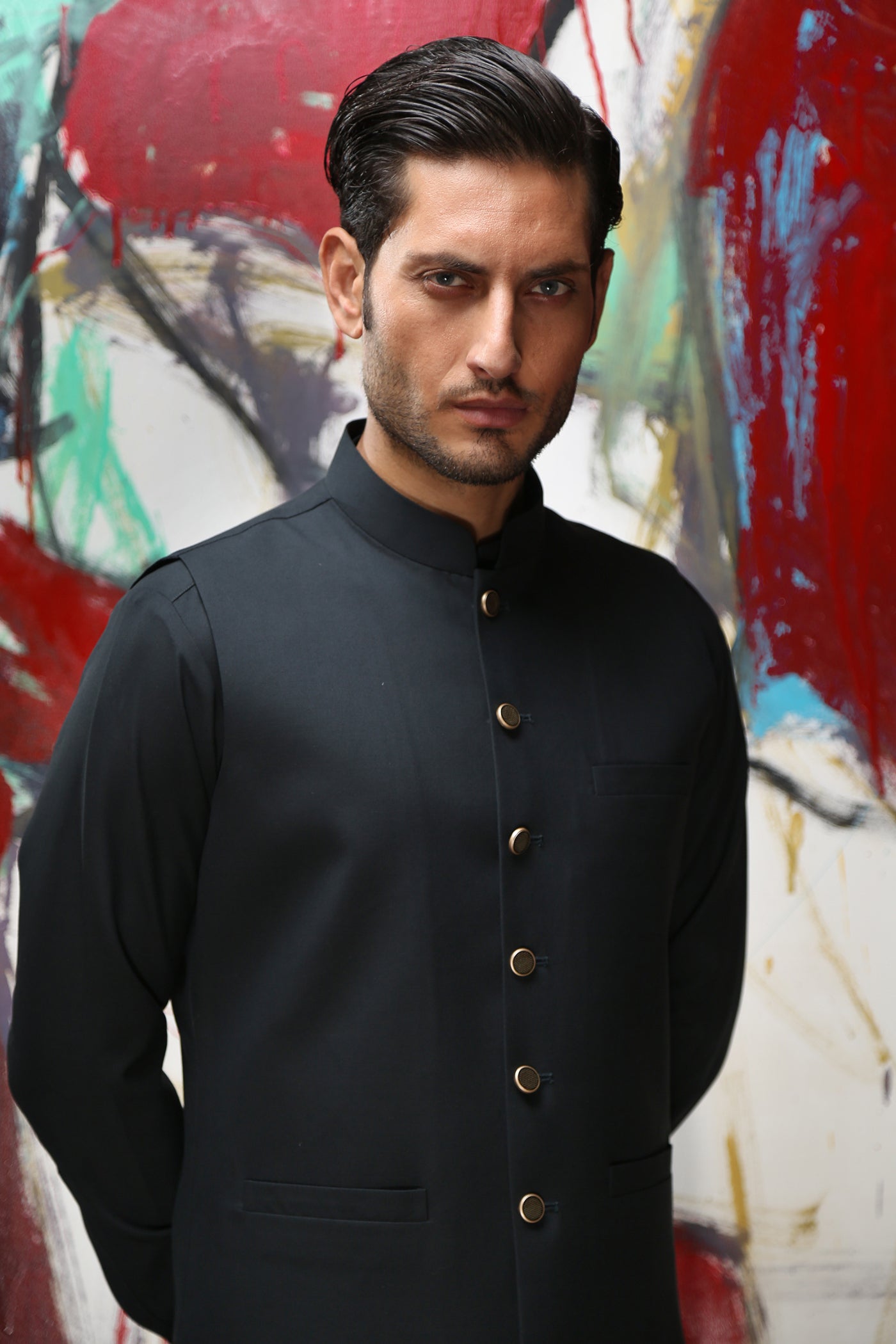 wash & wear Waistcoat in Blue by Istor House Of Premium Fabrics