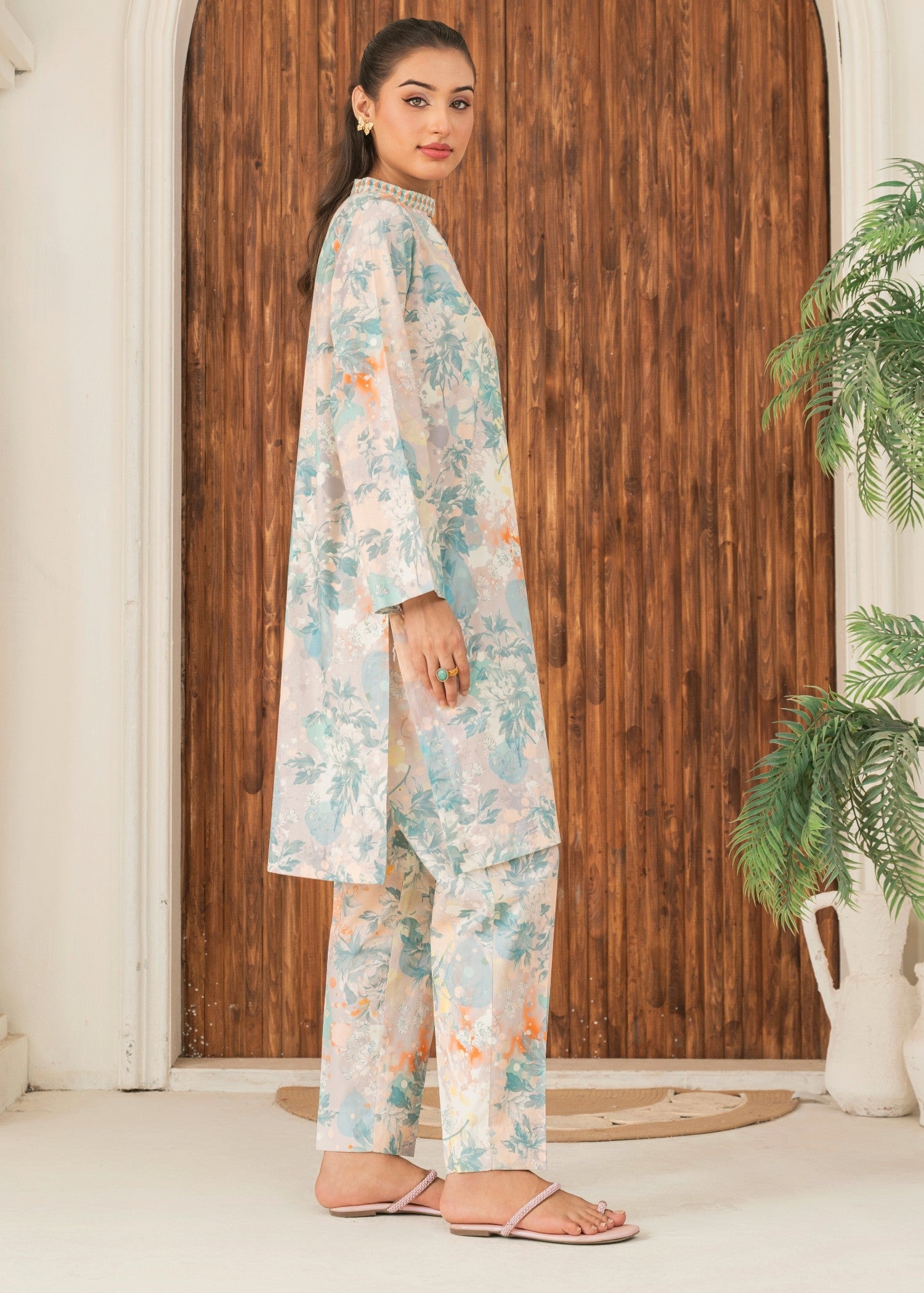 cotton Co Ord Sets in Tea rose pink