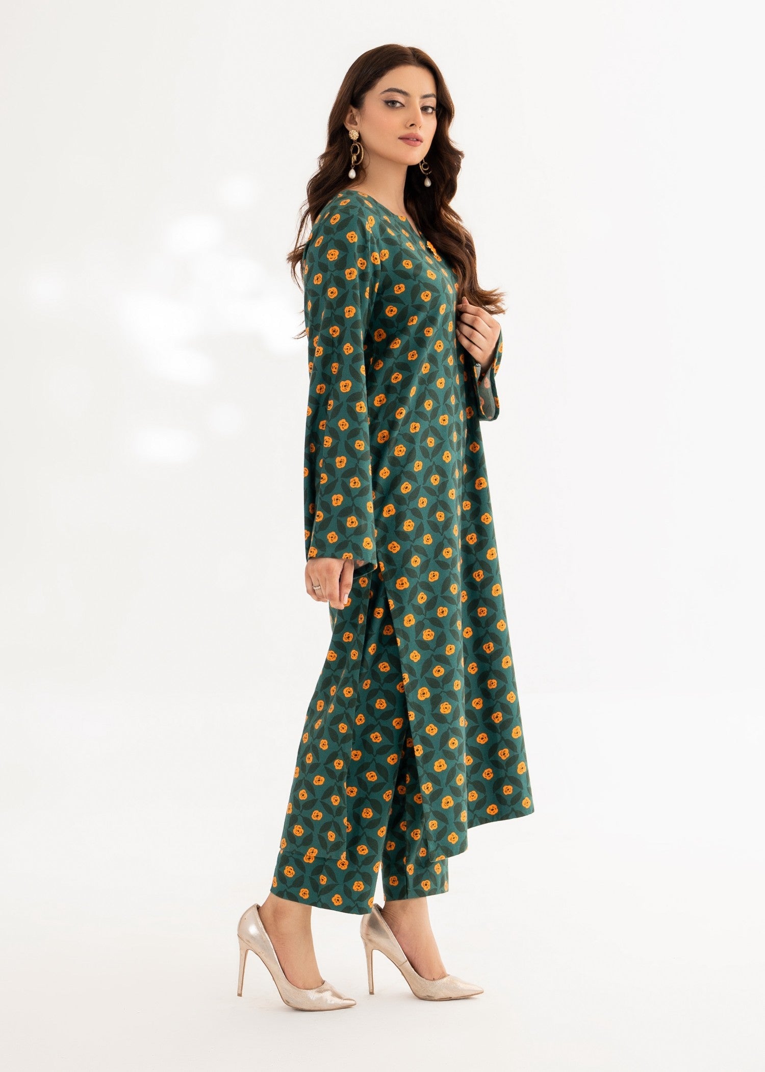 khaddar Co Ord Sets in Green