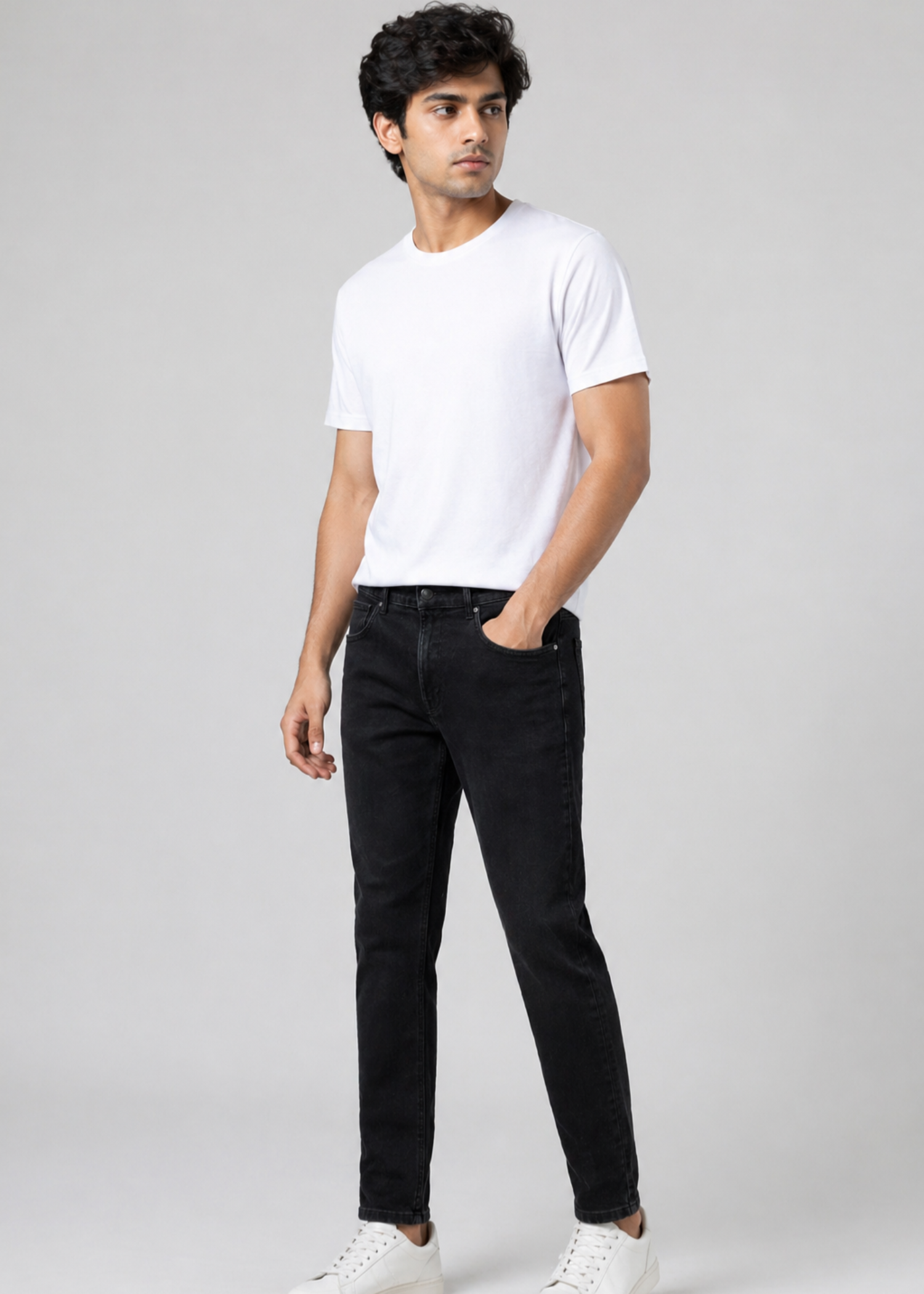 denim Jeans in Black by Kaasa Enterprises