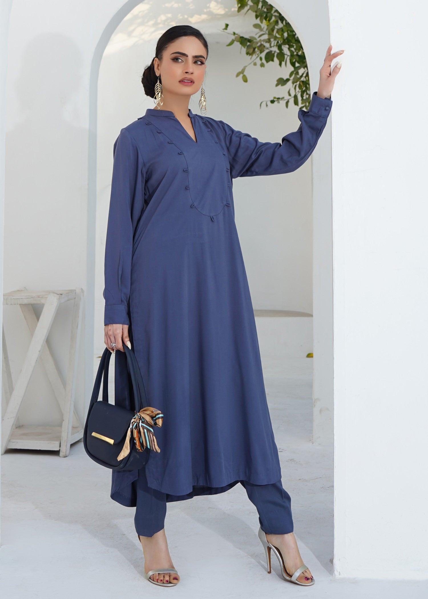 irish linen Co Ord Sets in Cobalt blue
