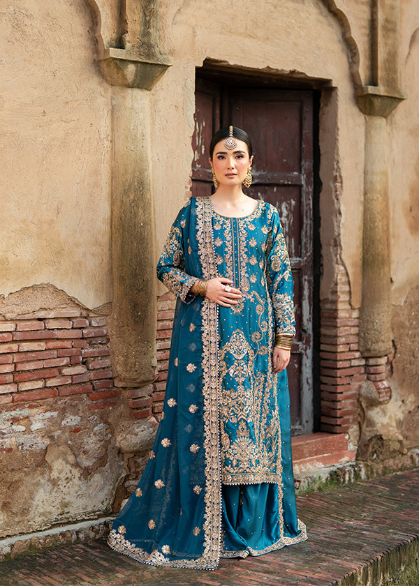 charmuse/shamooz Sharara in Teal