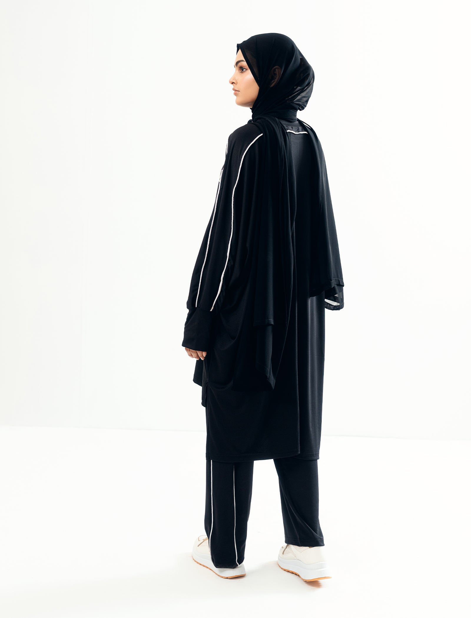polyester Tracksuit in Black