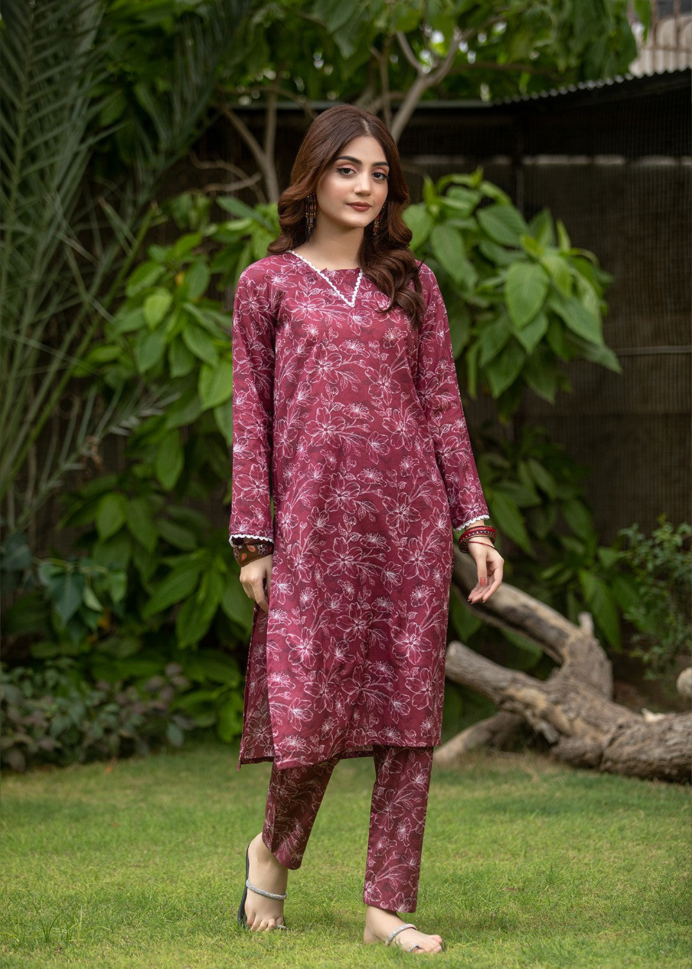 lawn Co Ord Sets in Magenta