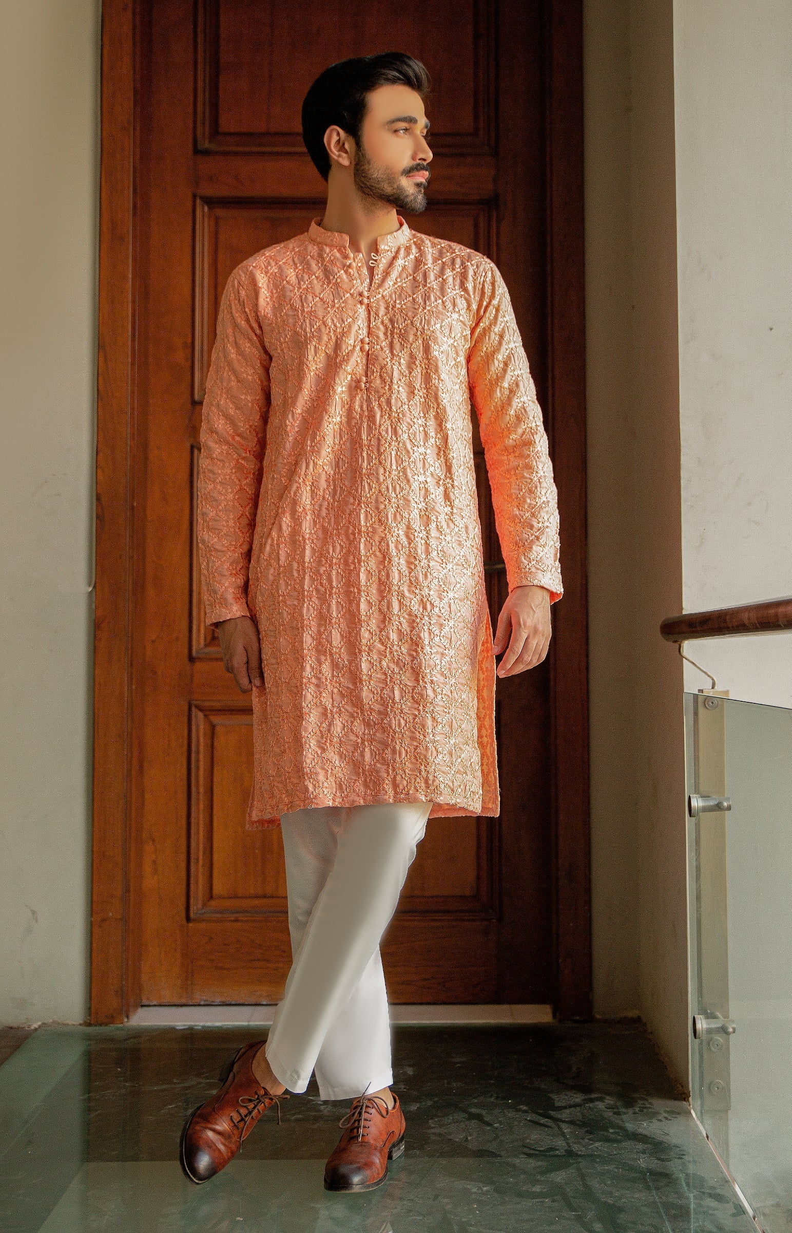 masuri Kurta Set in Pink