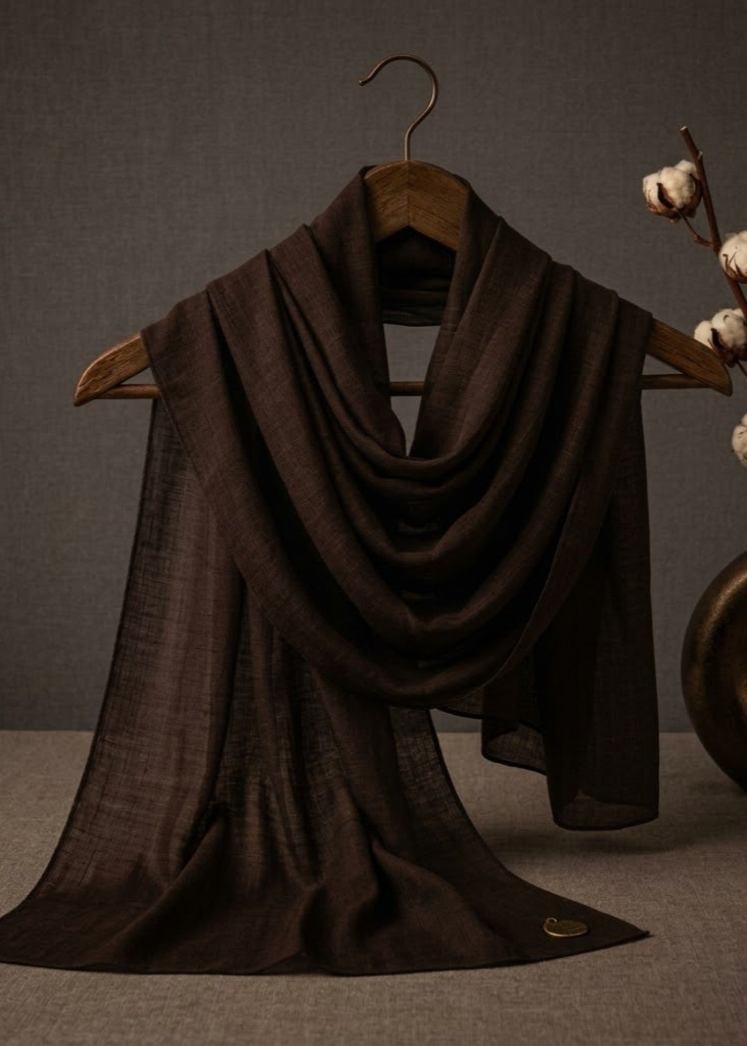 chiffon Hijab in Coffee brown