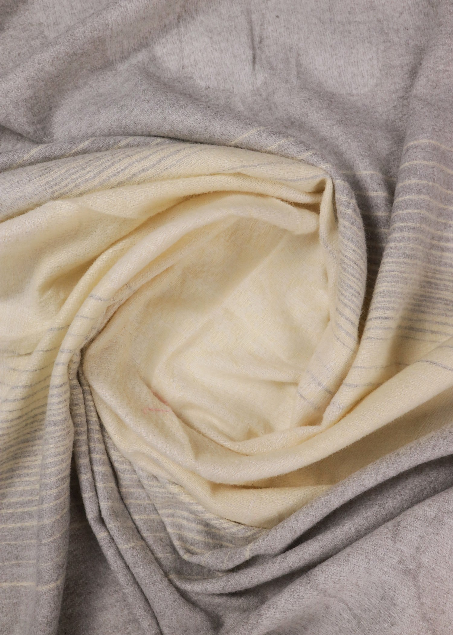 wool Hijab in Cream, grey