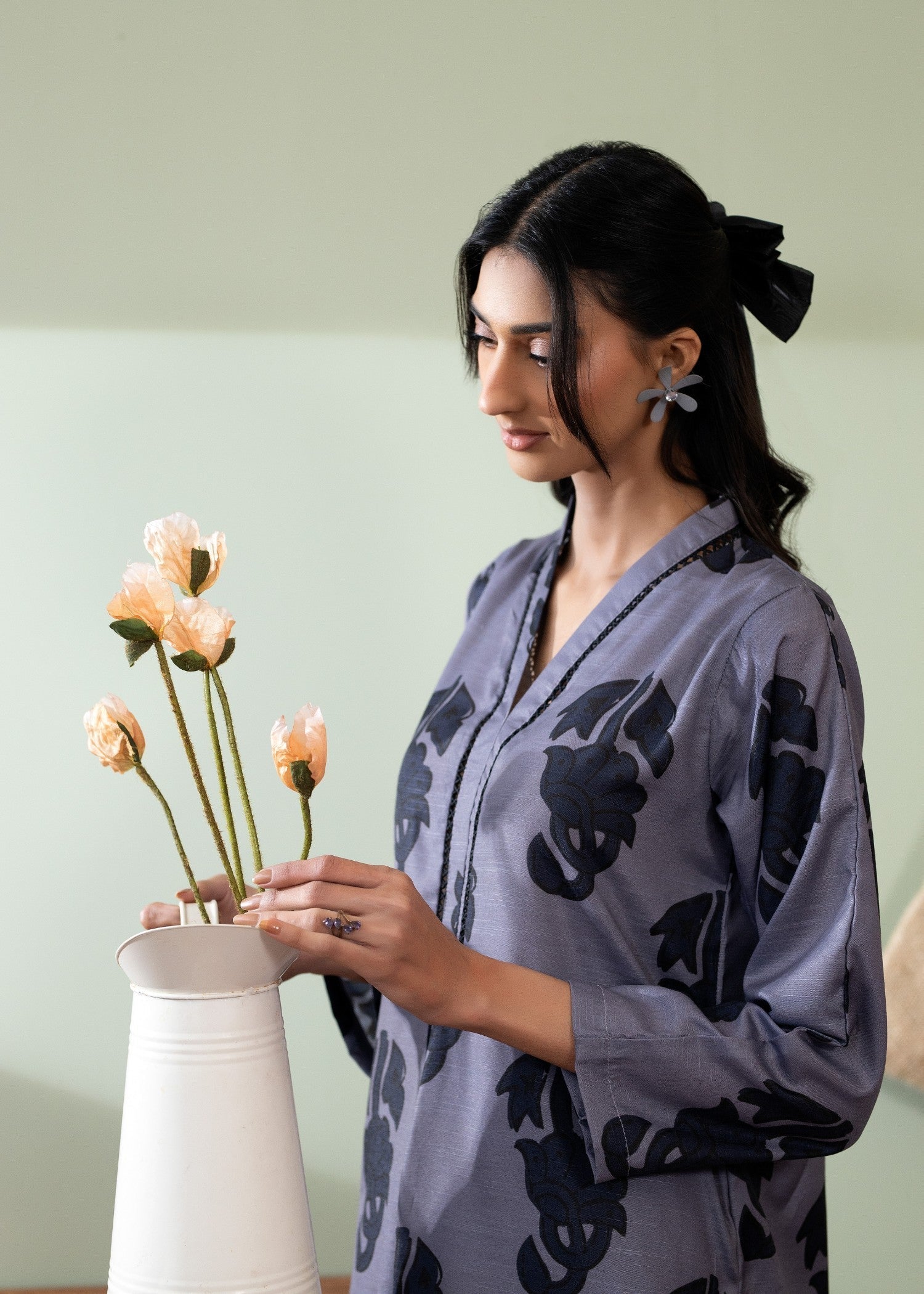 slub cambric Co Ord Sets in Heather