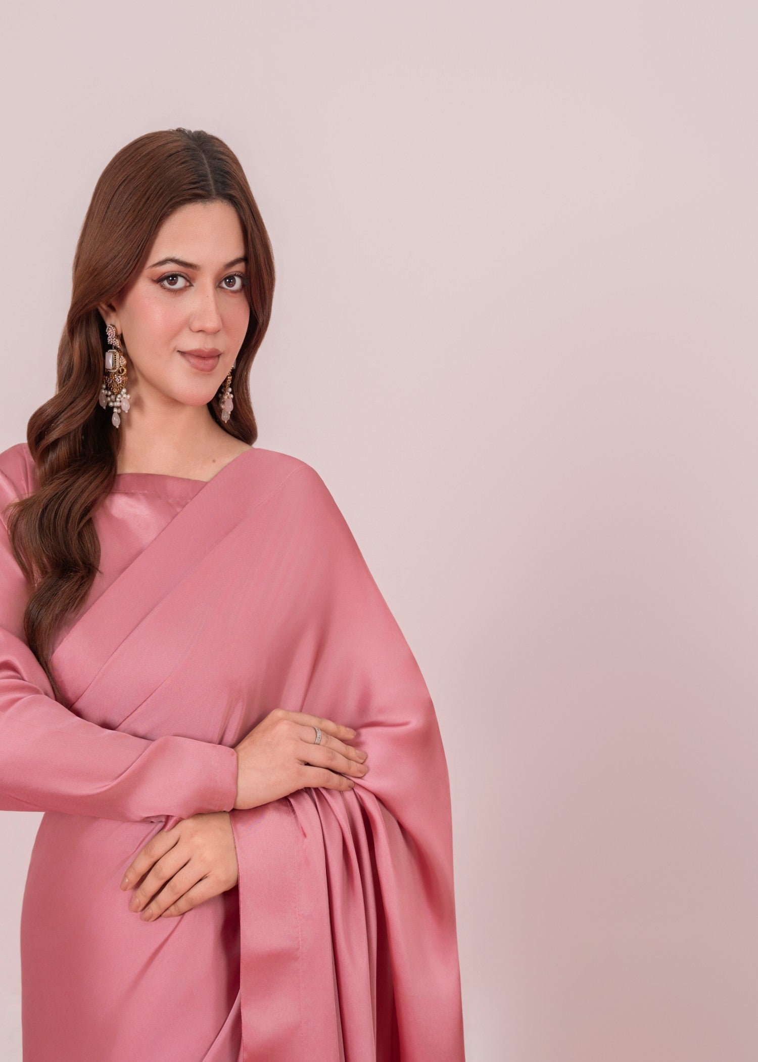 silk Saree in Pink