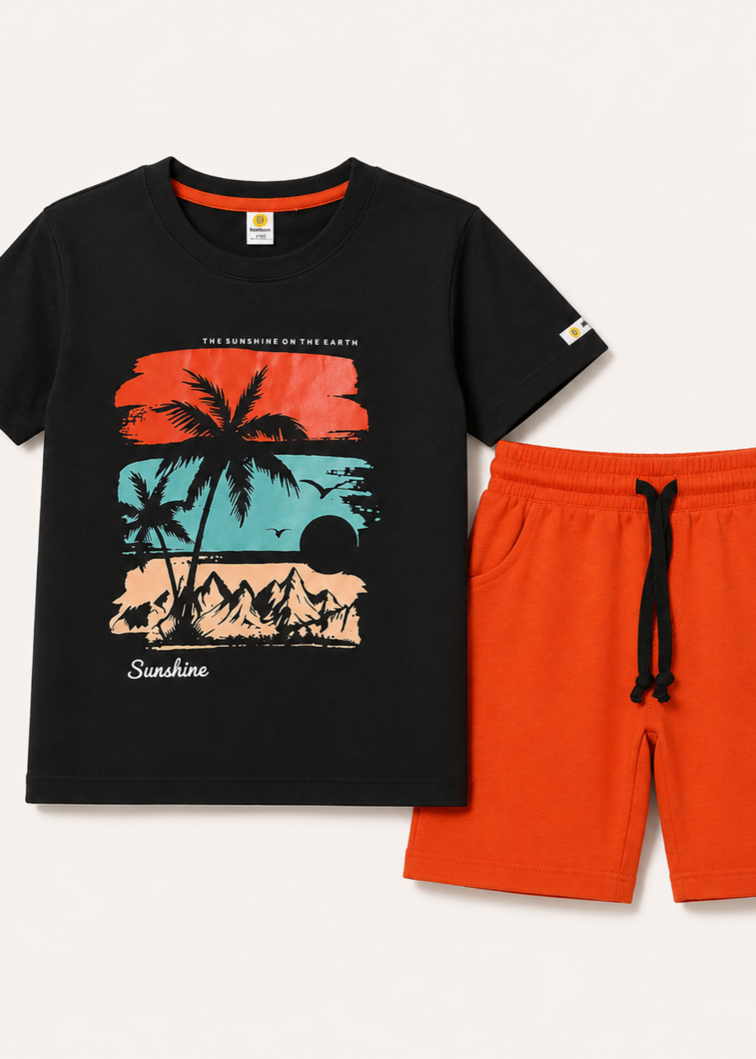 Co ord Sets in Black, pumpkin orange