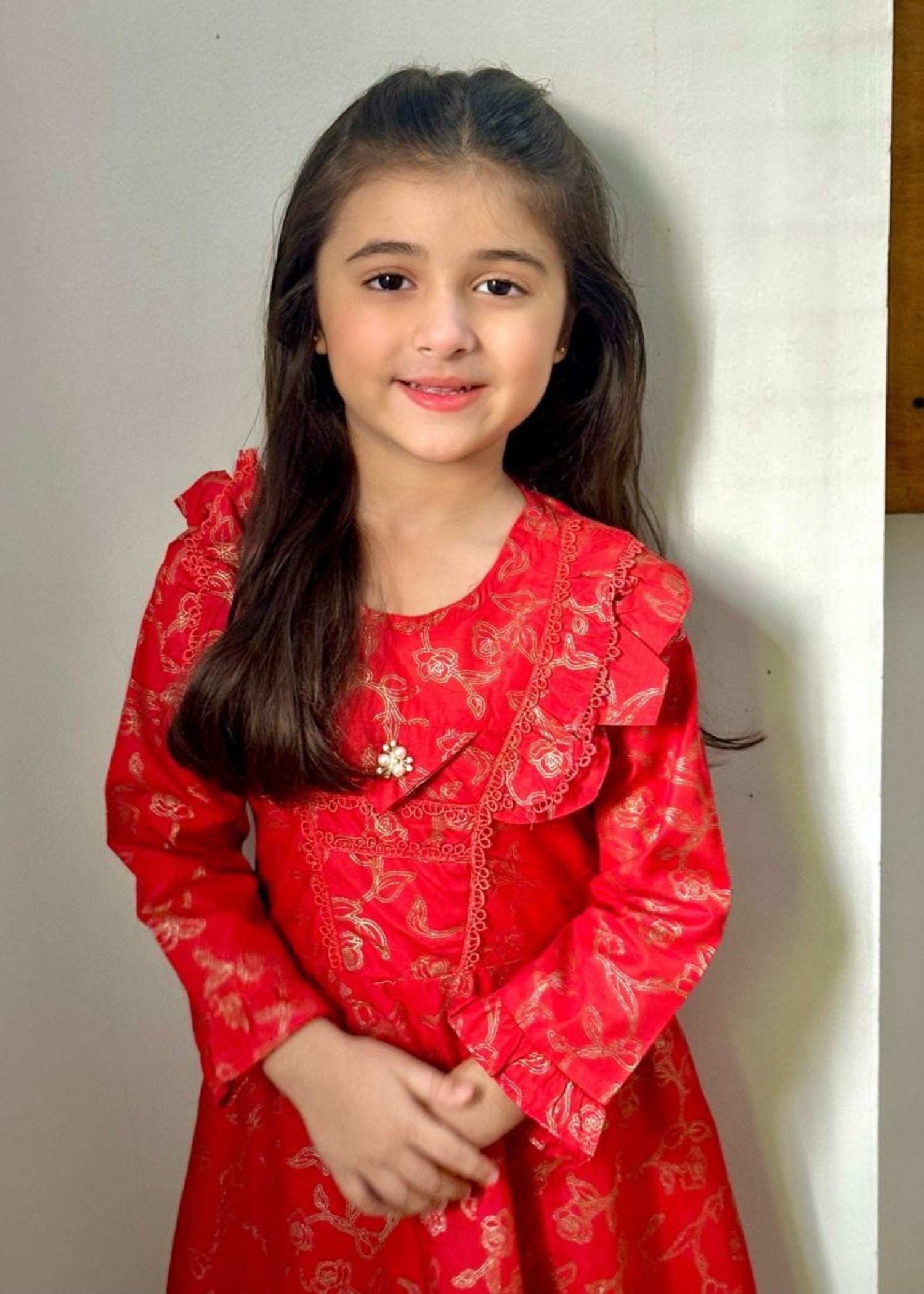cotton Pishwas in Imperial red