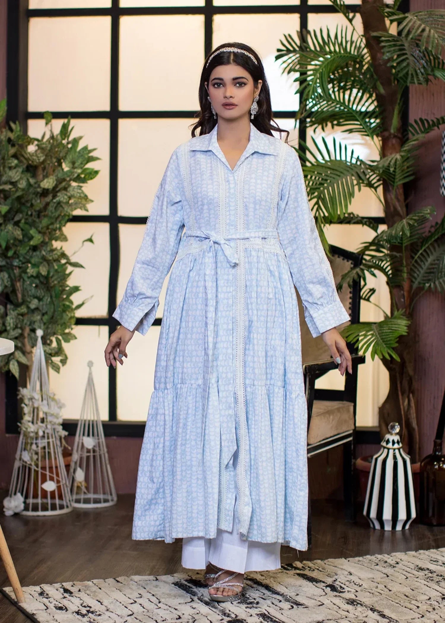 cotton Maxi in Powder blue