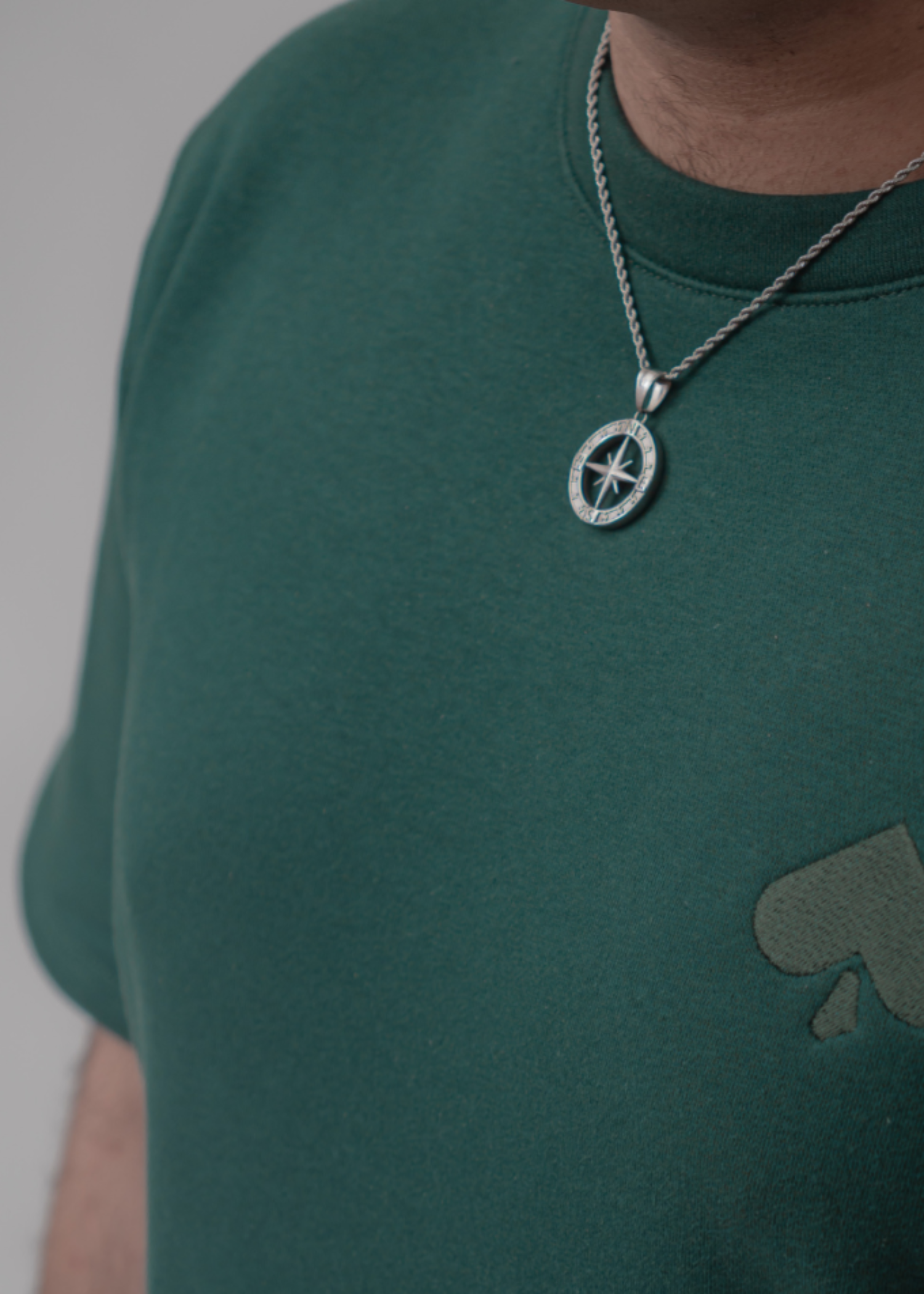 fleece T Shirt in Green