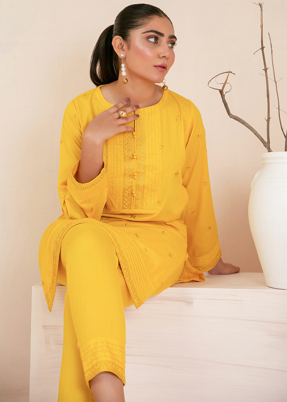 wash & wear Kurta Set in Yellow