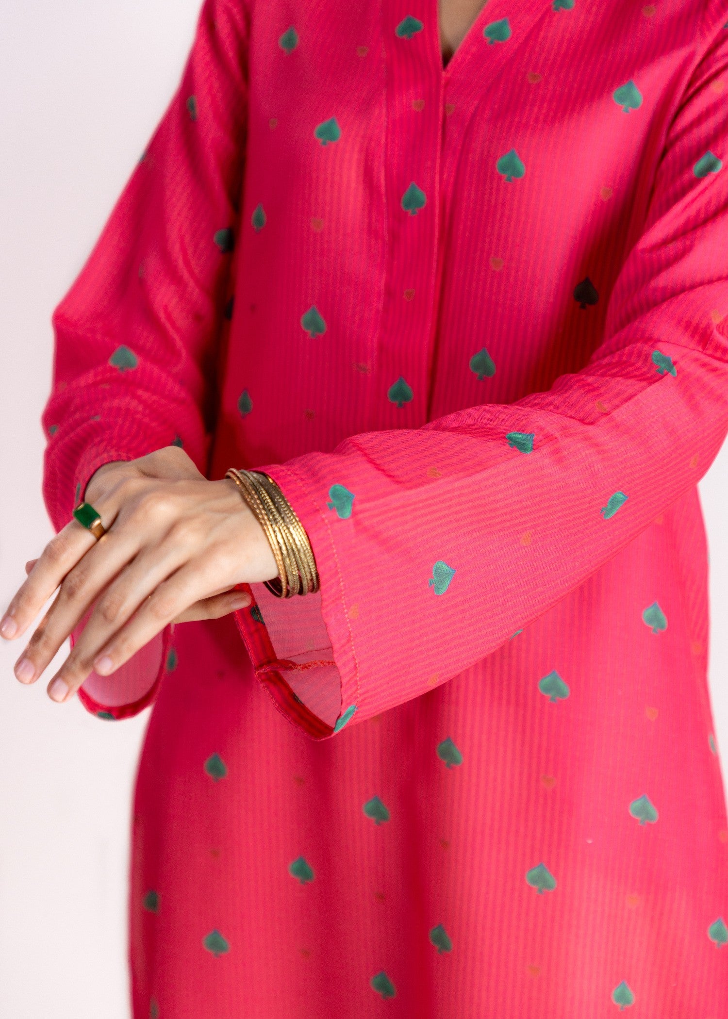 swiss lawn Kurti in Hot pink