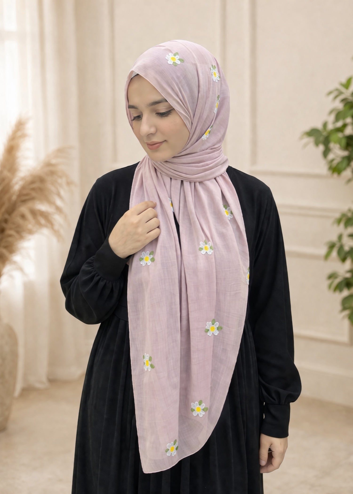 Scarf in Baby pink Color by - Trendy Women Scarf TWQ5542