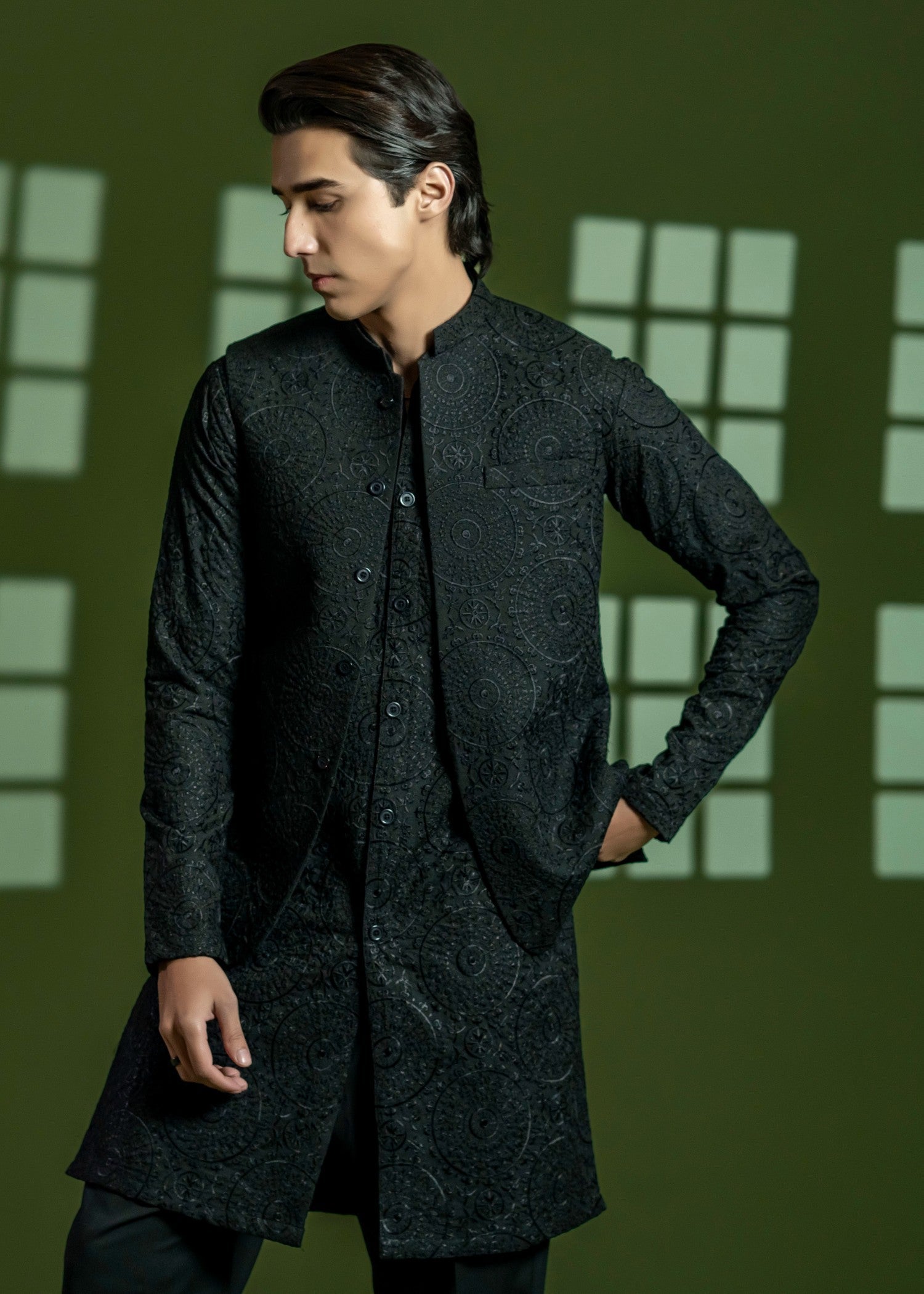 wash & wear Waistcoat in Black