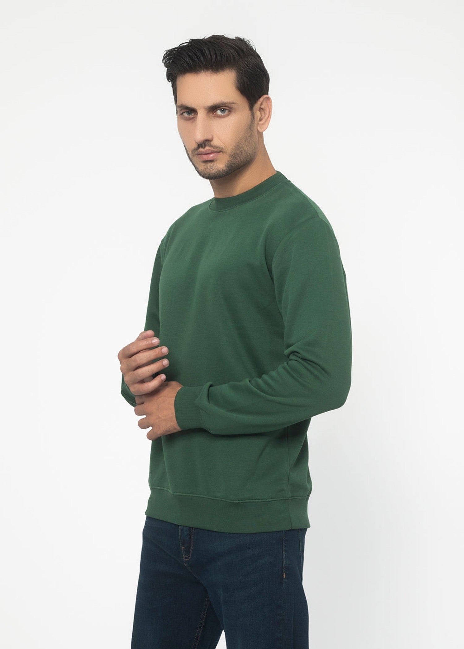 interlock knit Sweatshirt in Green
