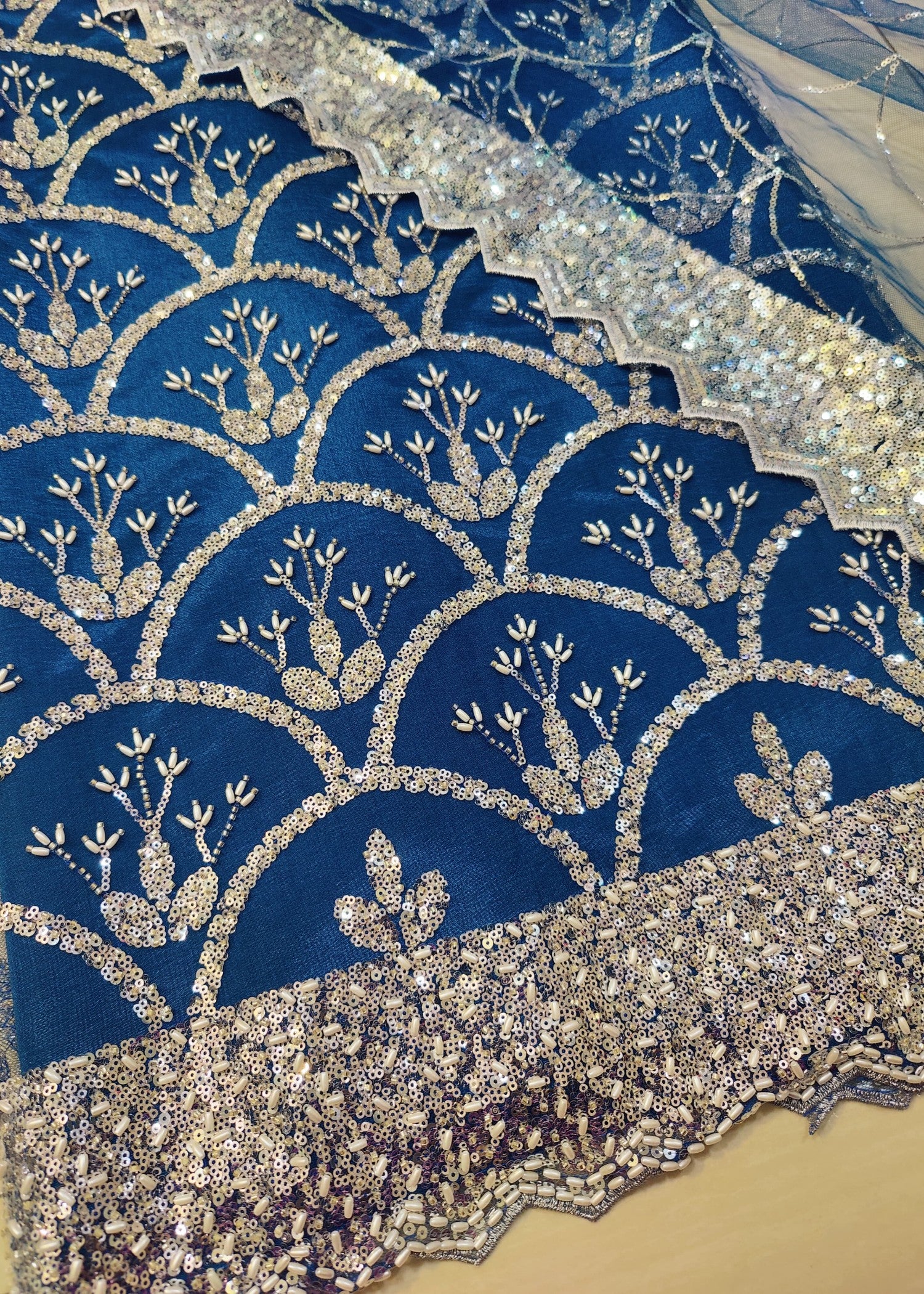 net Unstitched in Sapphire blue