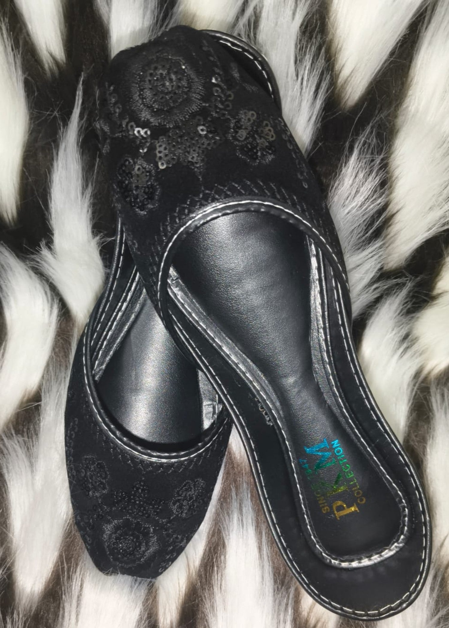 Khussa in Black by - High Quality Women Khussa ISX4046