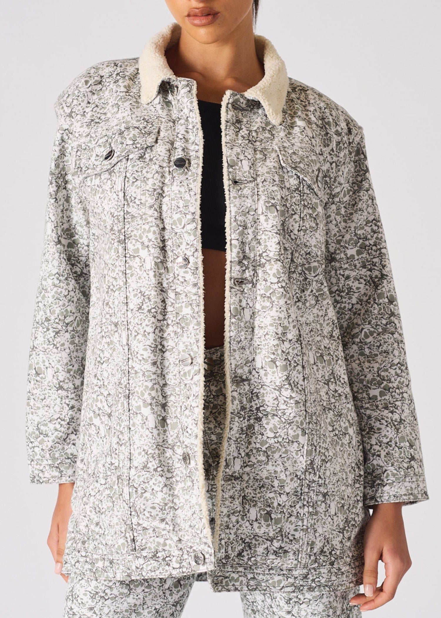 denim Jacket in Light grey