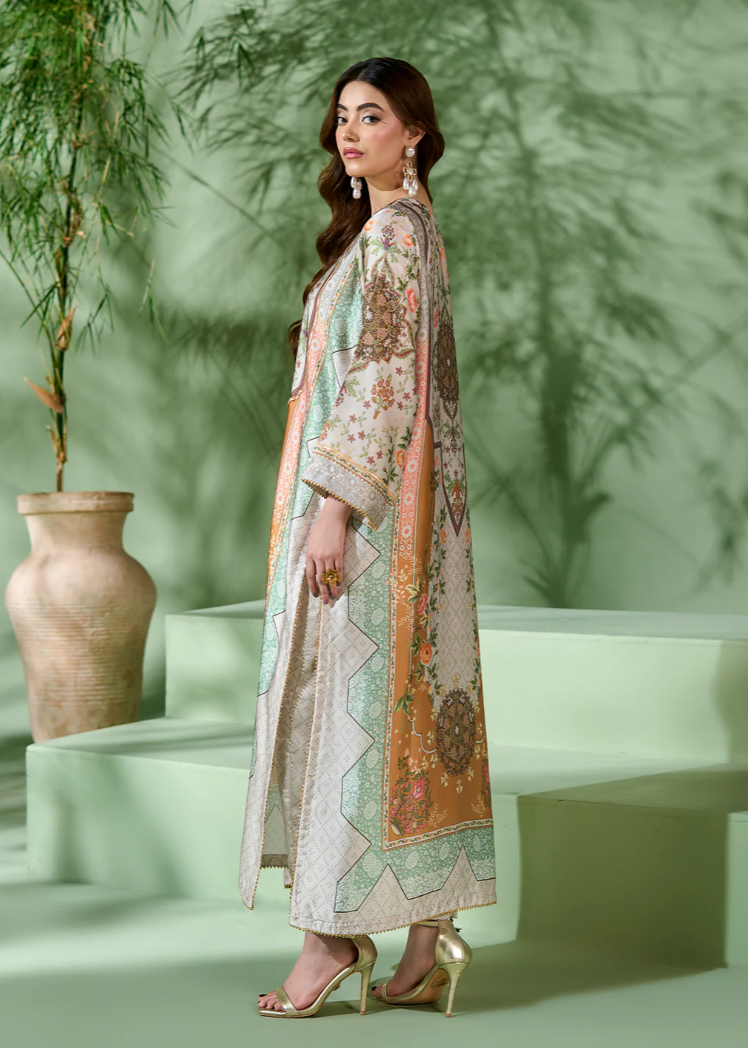 silk Kaftan in Multi