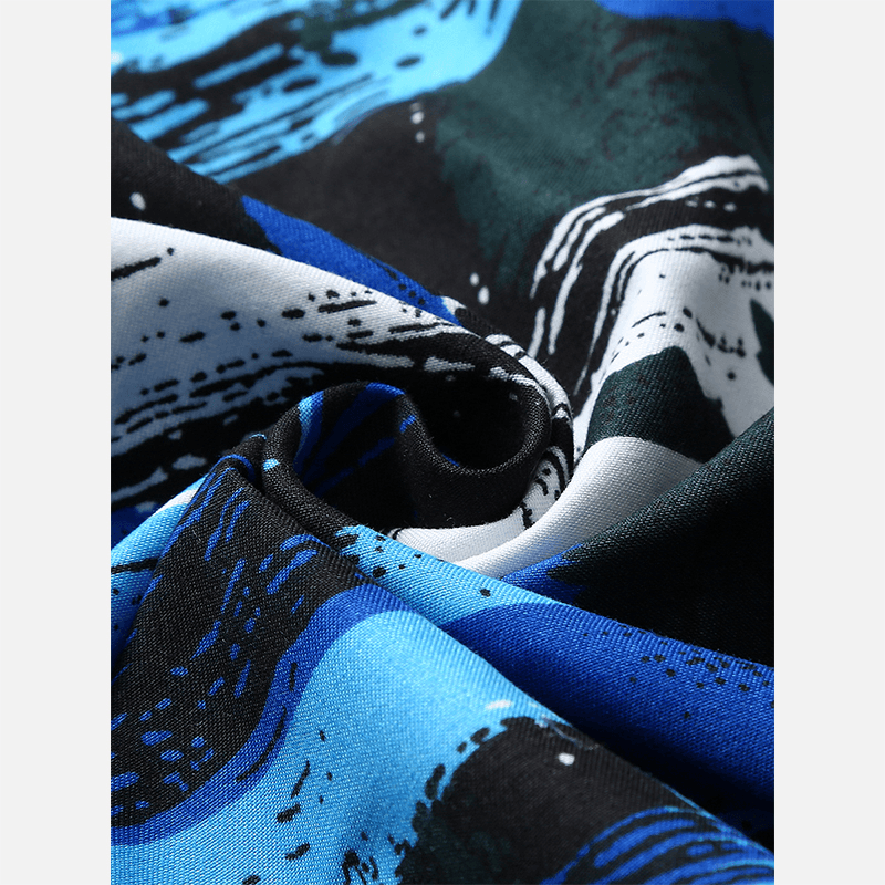 Mens Summer Beach Vacation Loose Printed Board Shorts