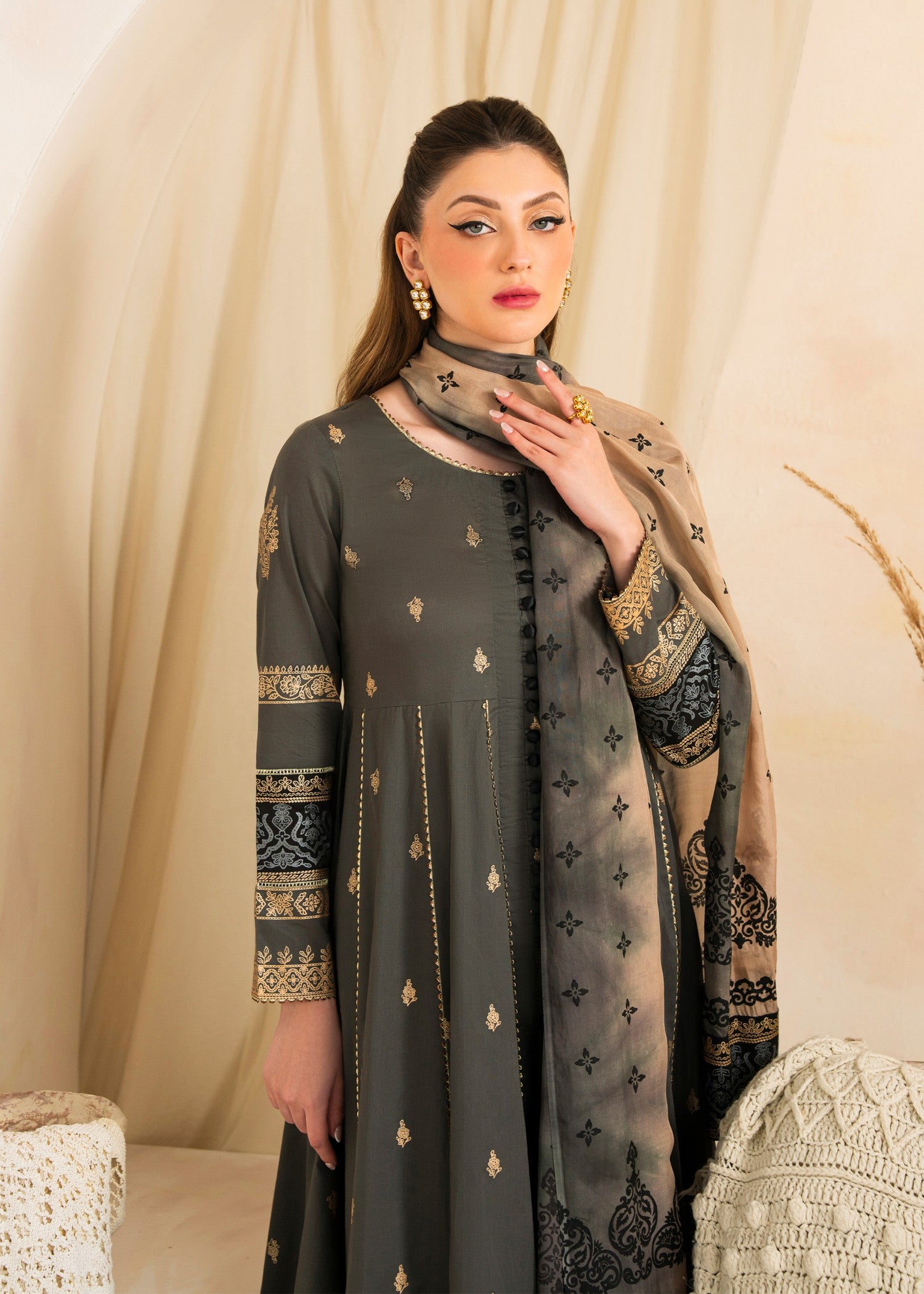cotton Maxi in Graphite