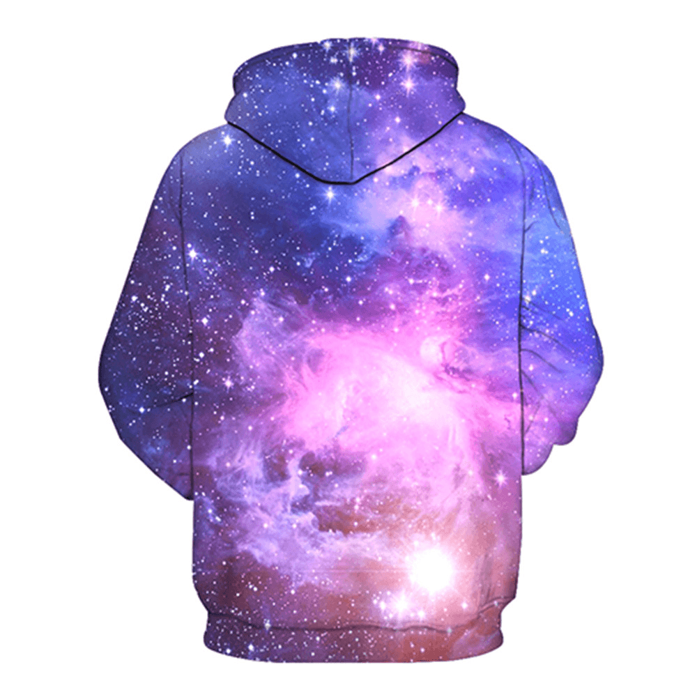 Starry Sky Digital Pocket Long Sleeve Sweatshirt